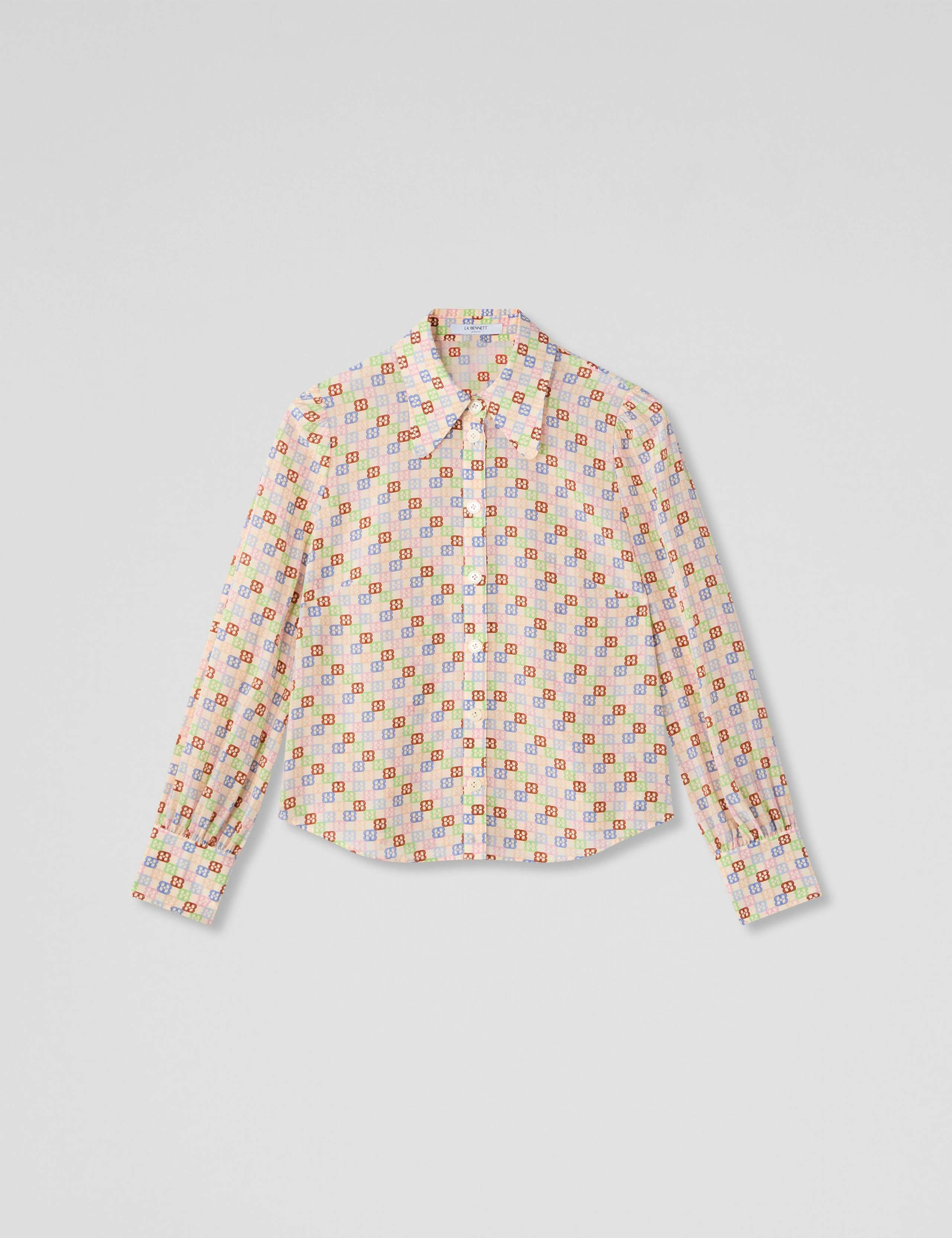Pure Silk Printed Collared Shirt 2 of 4