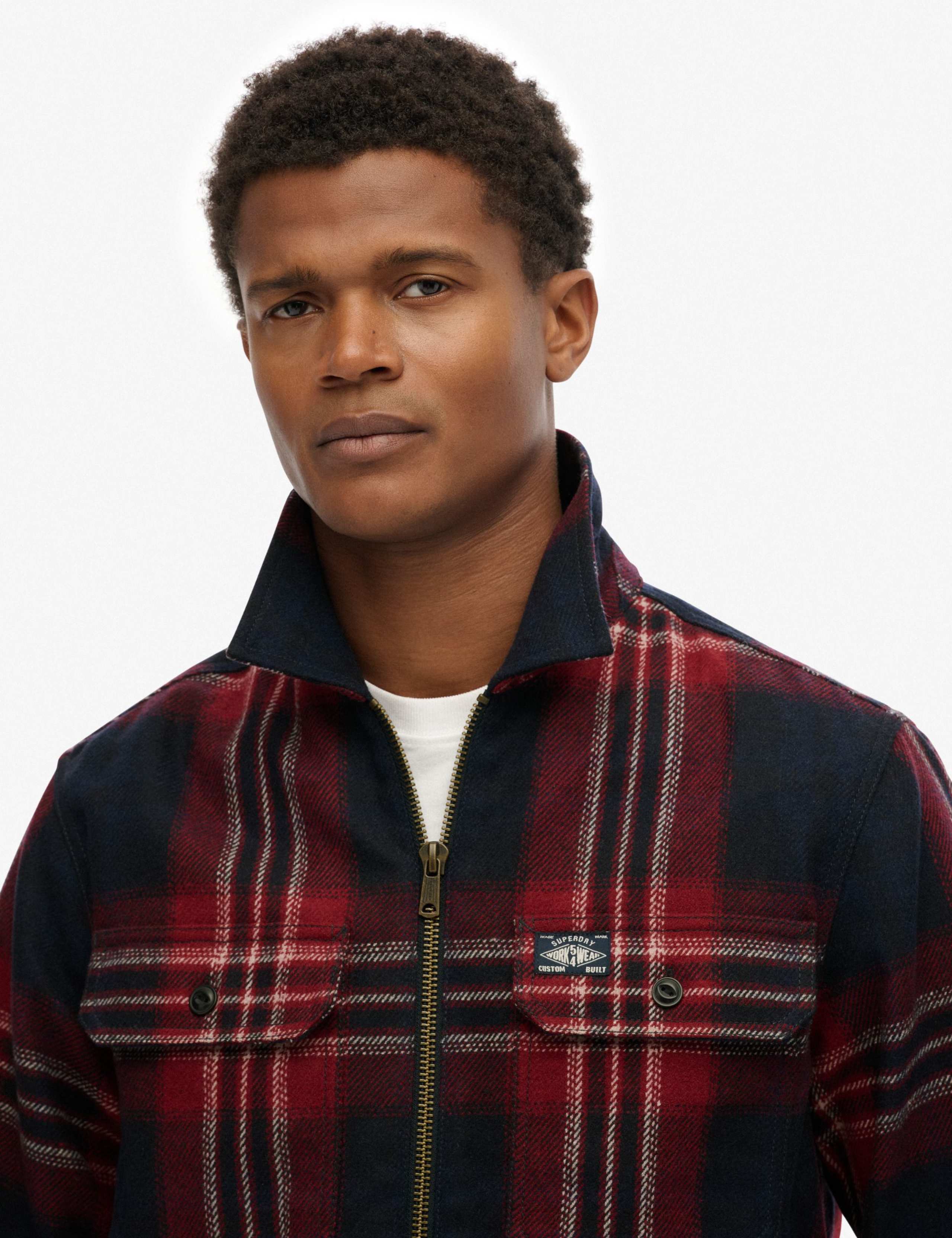 Relaxed Fit Wool Blend Checked Overshirt 4 of 6