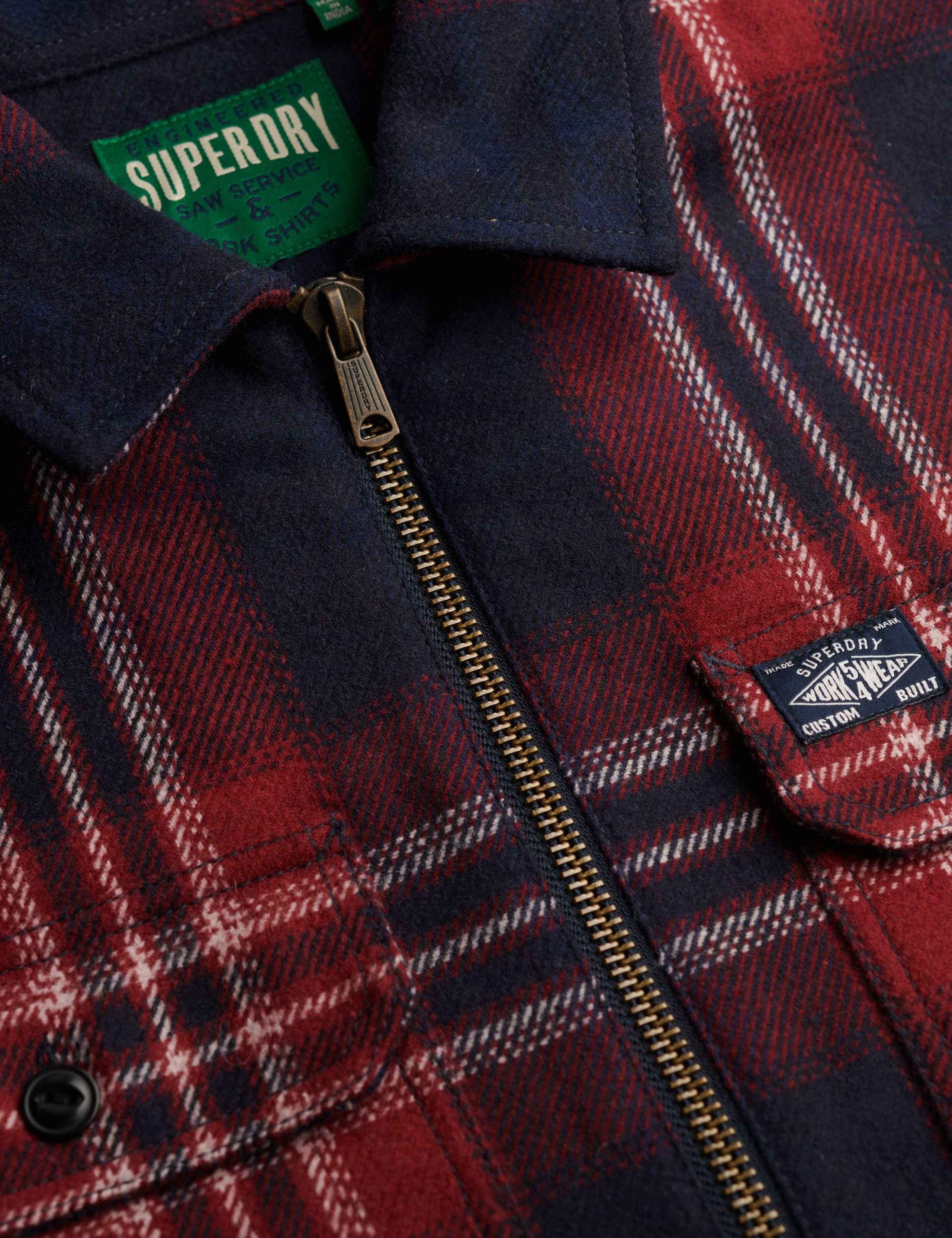 Relaxed Fit Wool Blend Checked Overshirt 5 of 6