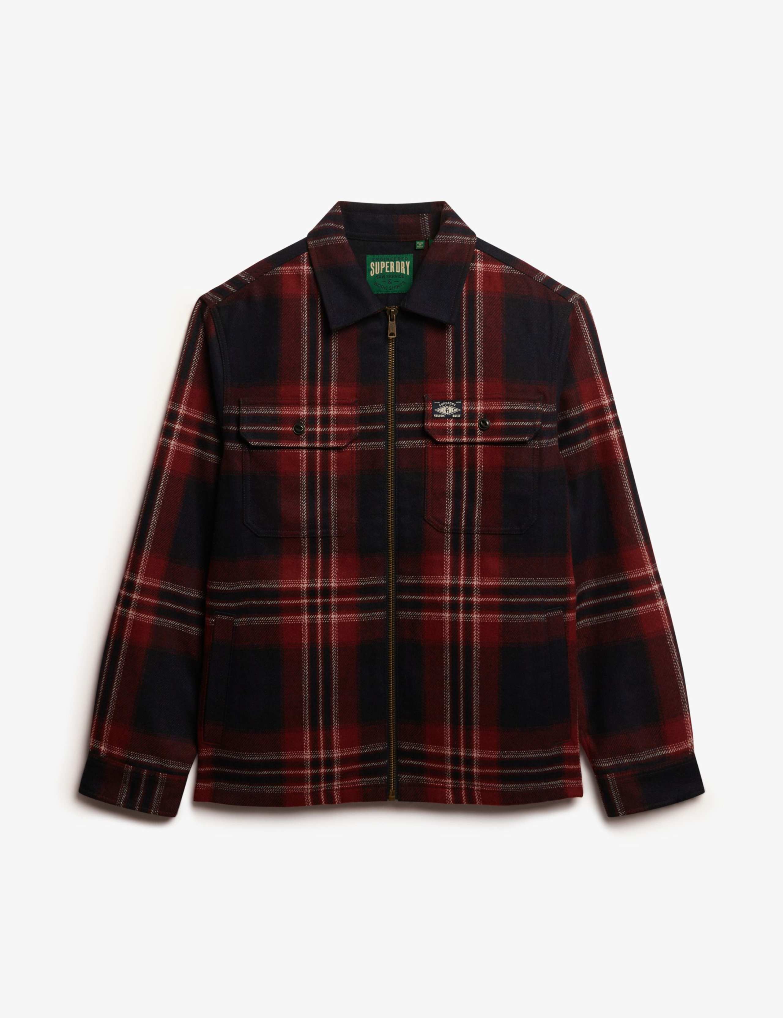 Relaxed Fit Wool Blend Checked Overshirt 2 of 6