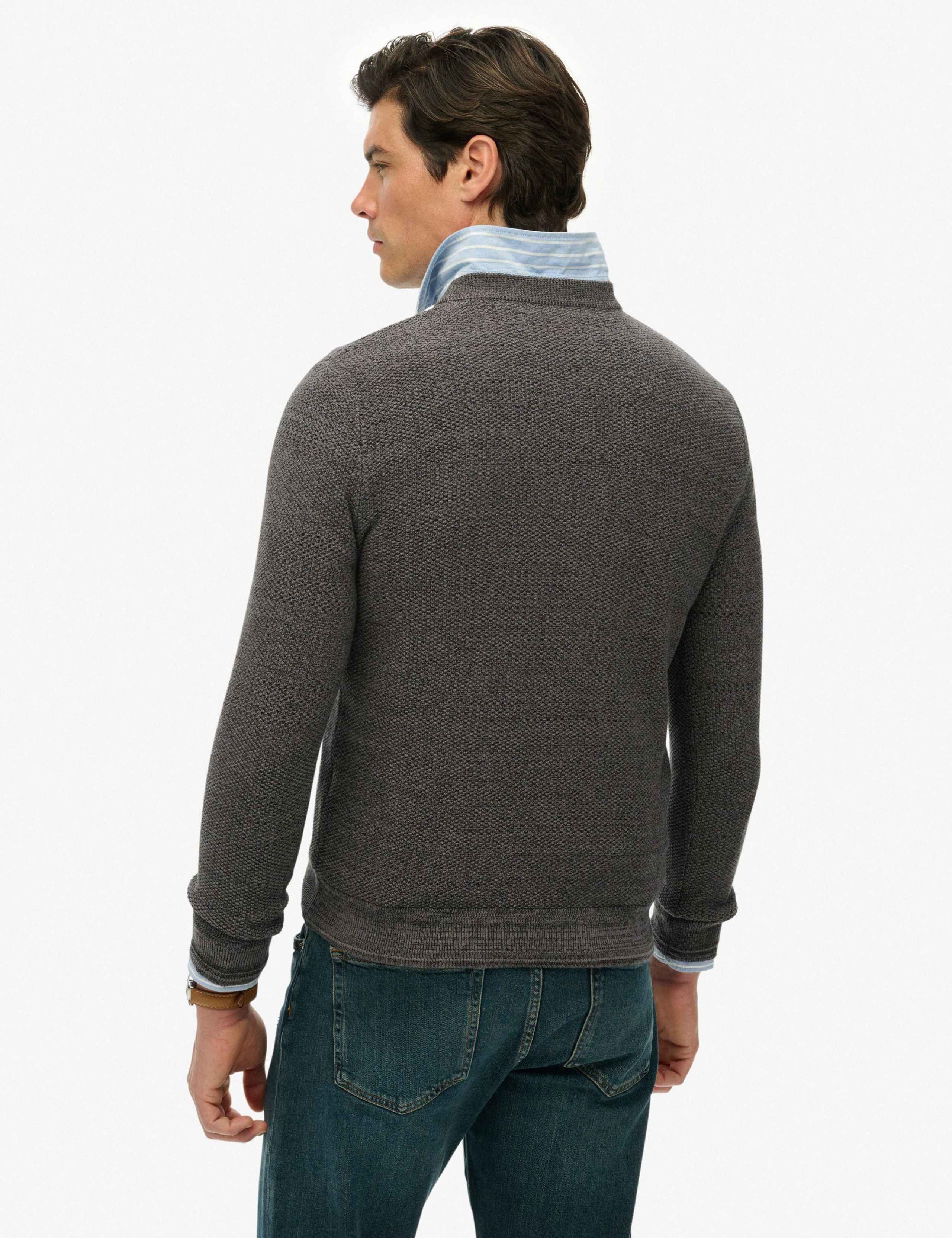 Pure Cotton Textured Jumper 5 of 6