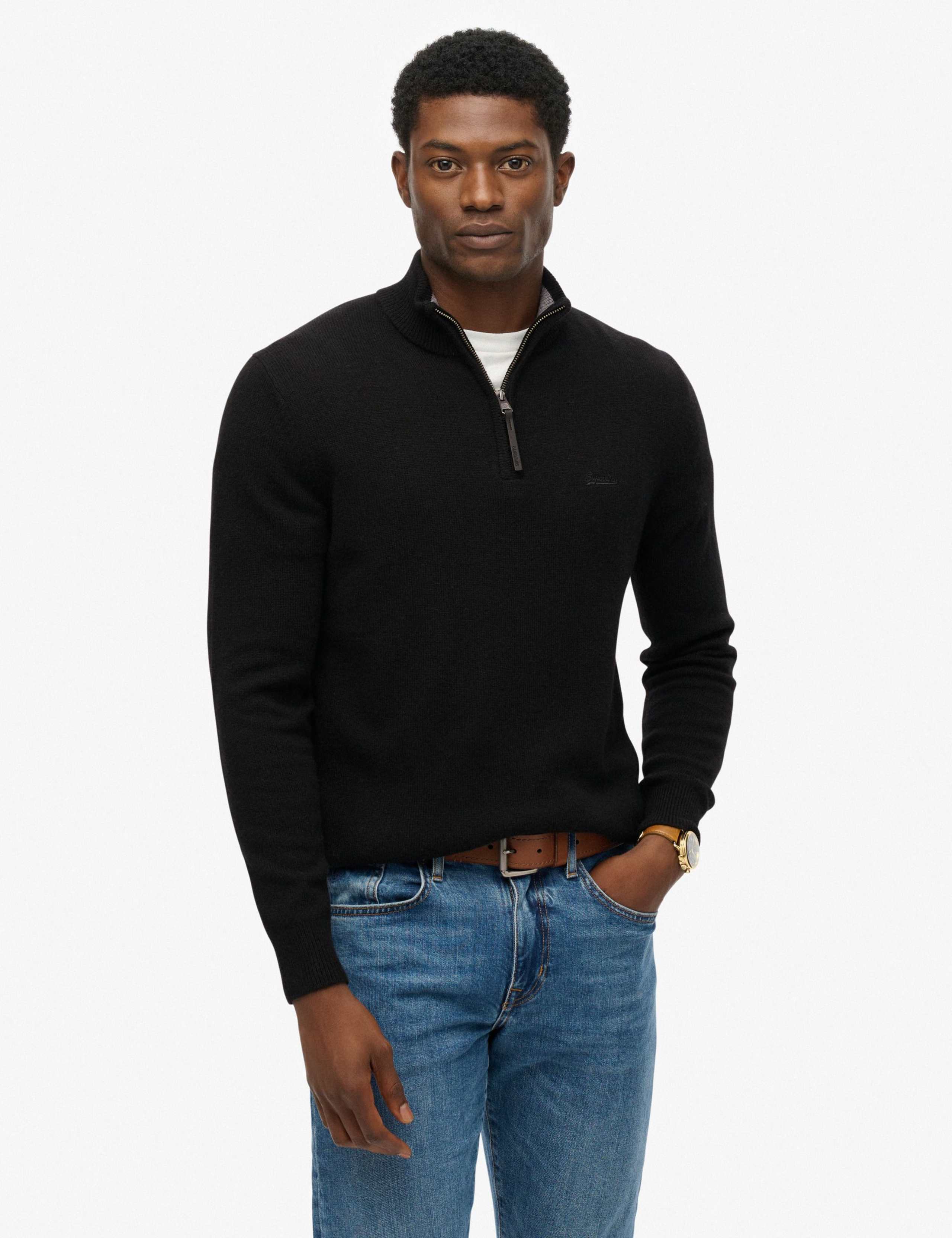 Wool Blend Half Zip Jumper 1 of 6