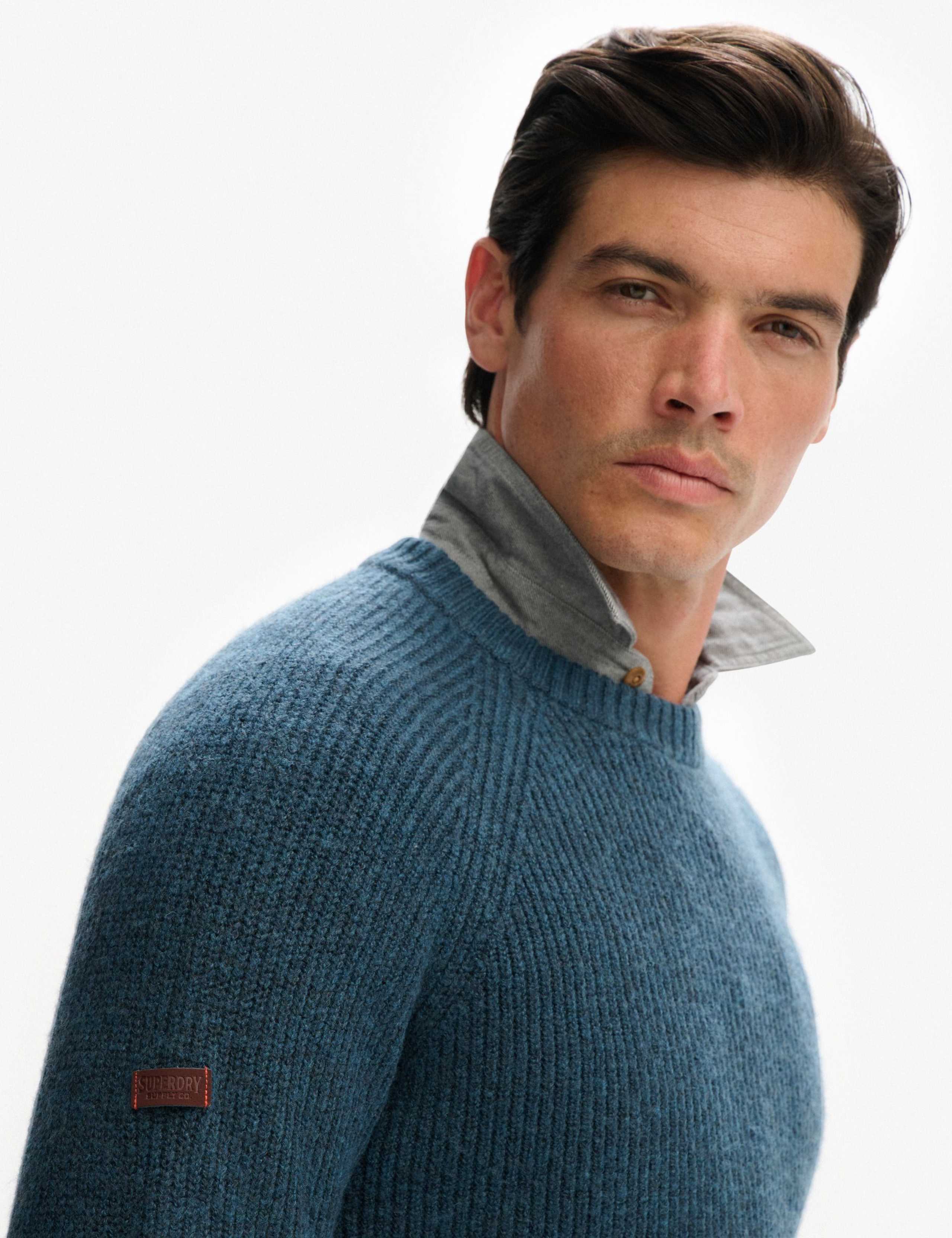 Textured Crew Neck Raglan Jumper 3 of 6