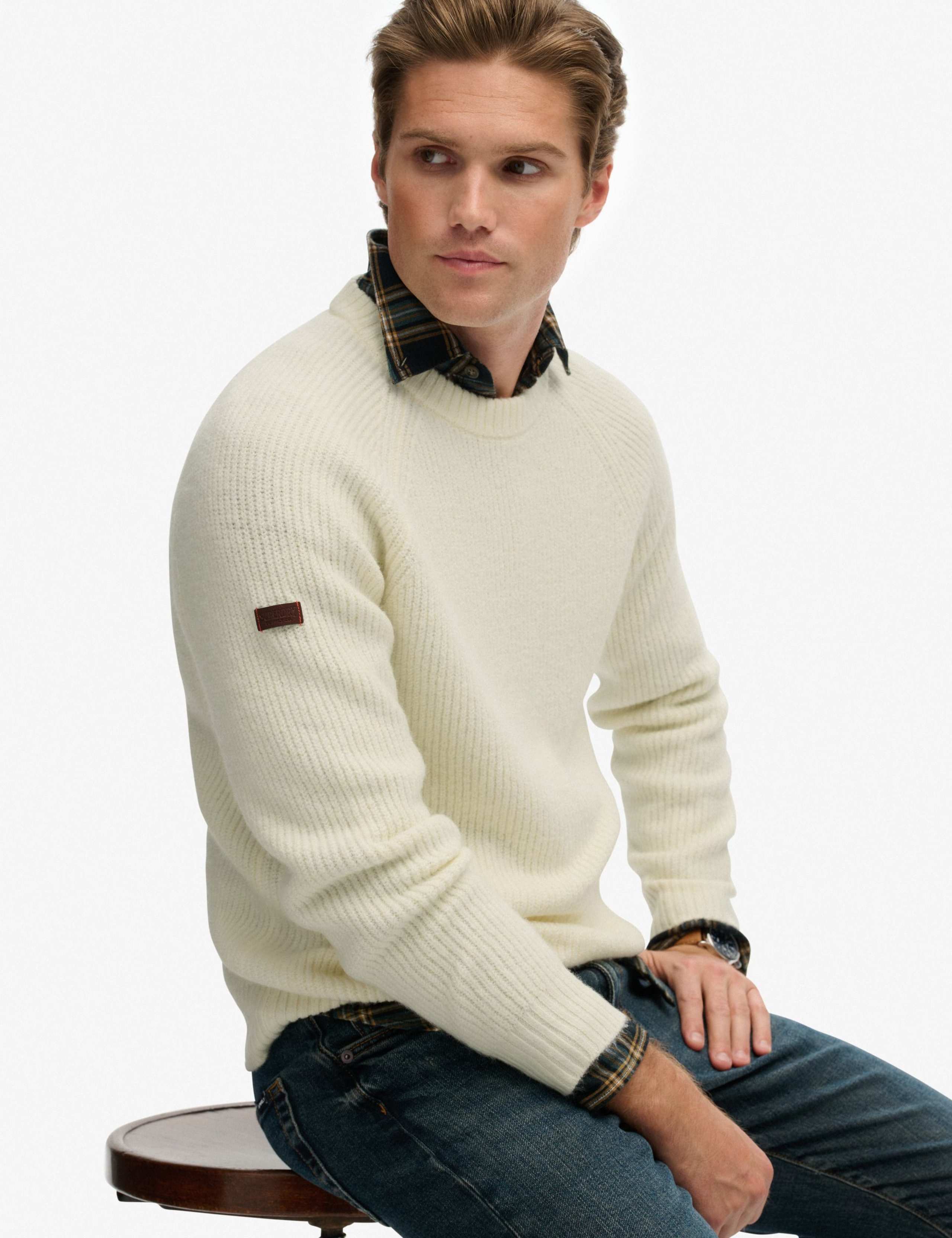 Textured Crew Neck Raglan Jumper 5 of 7