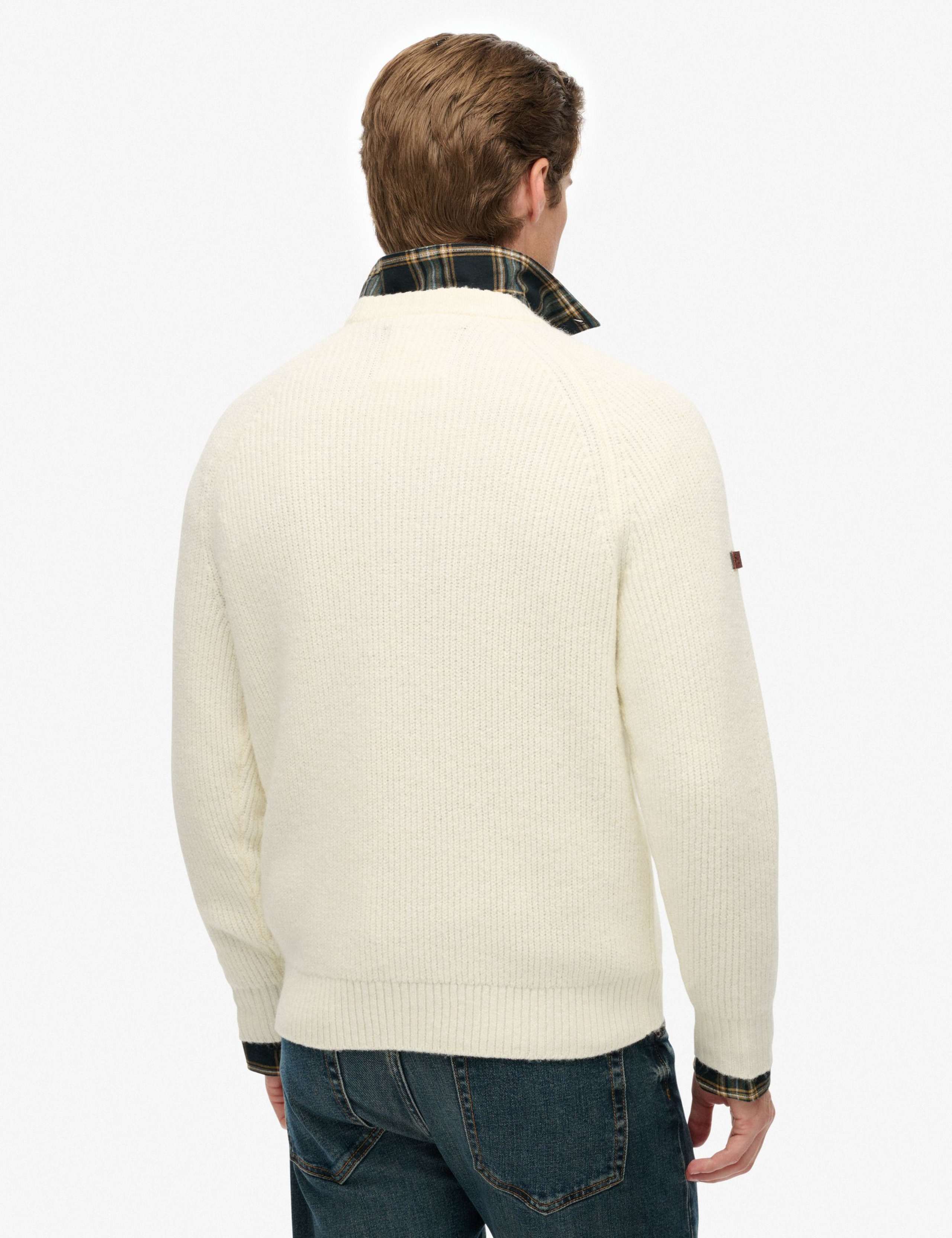Textured Crew Neck Raglan Jumper 6 of 7