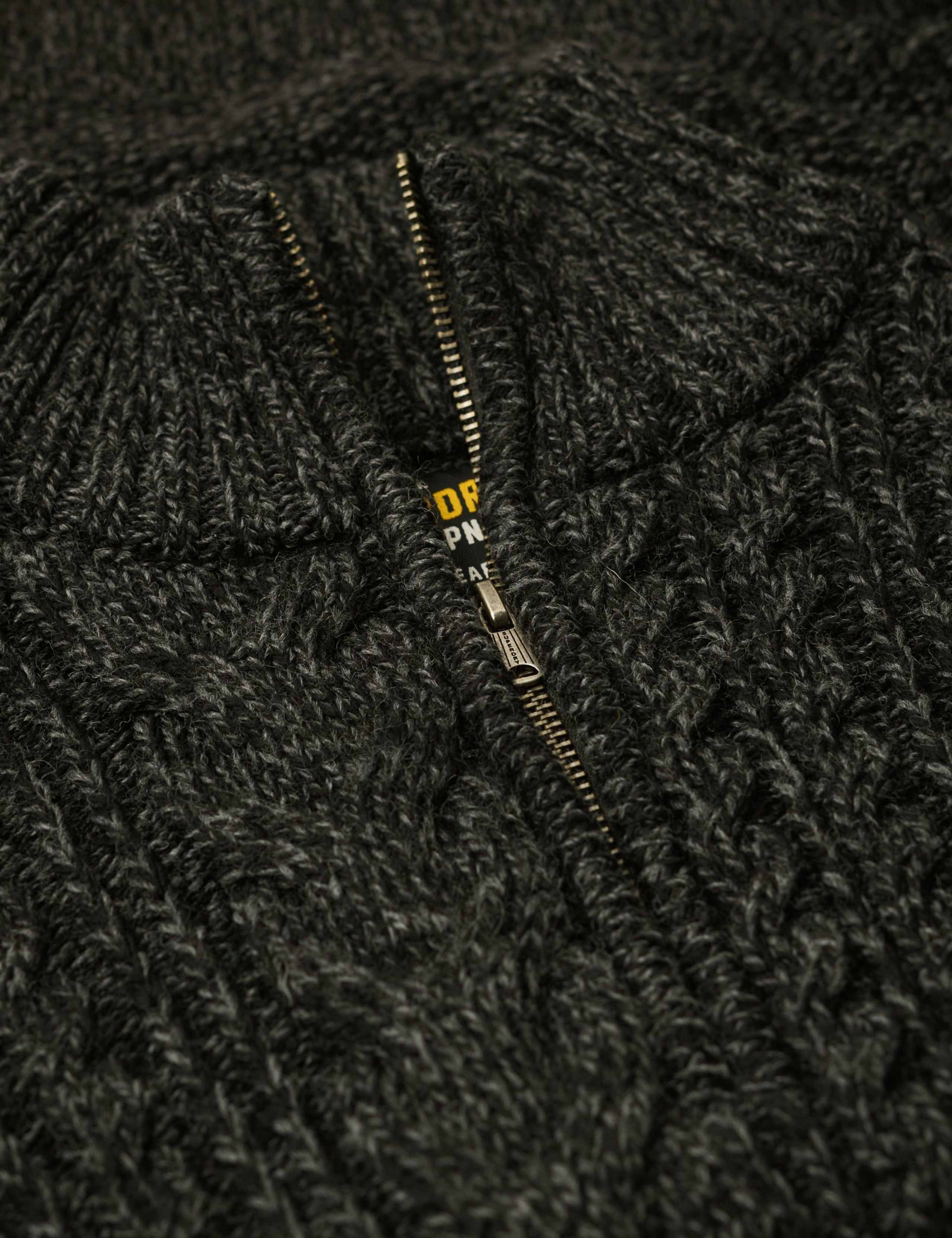 Wool Blend Cable Knit Half Zip Jumper 2 of 6
