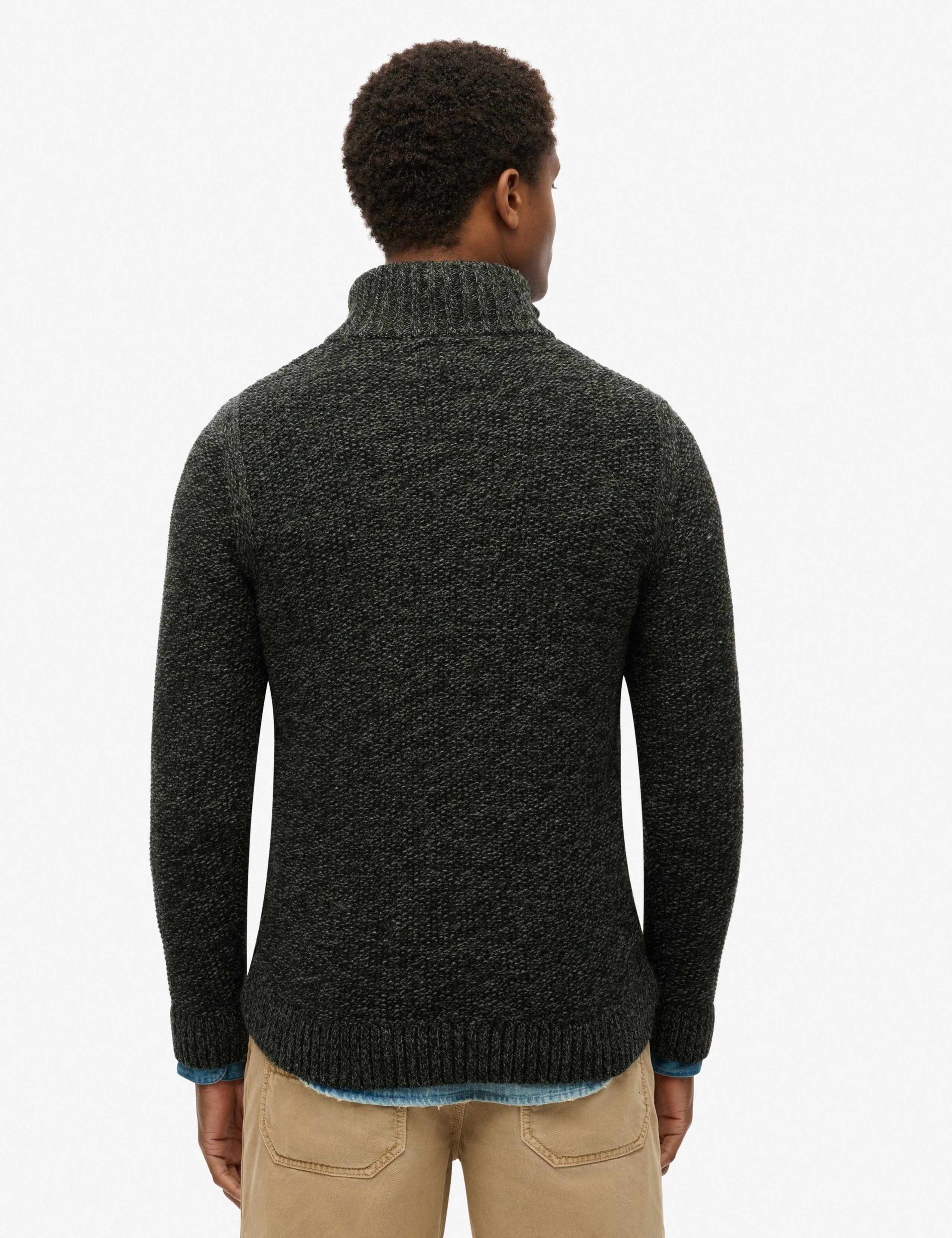 Wool Blend Cable Knit Half Zip Jumper 4 of 6