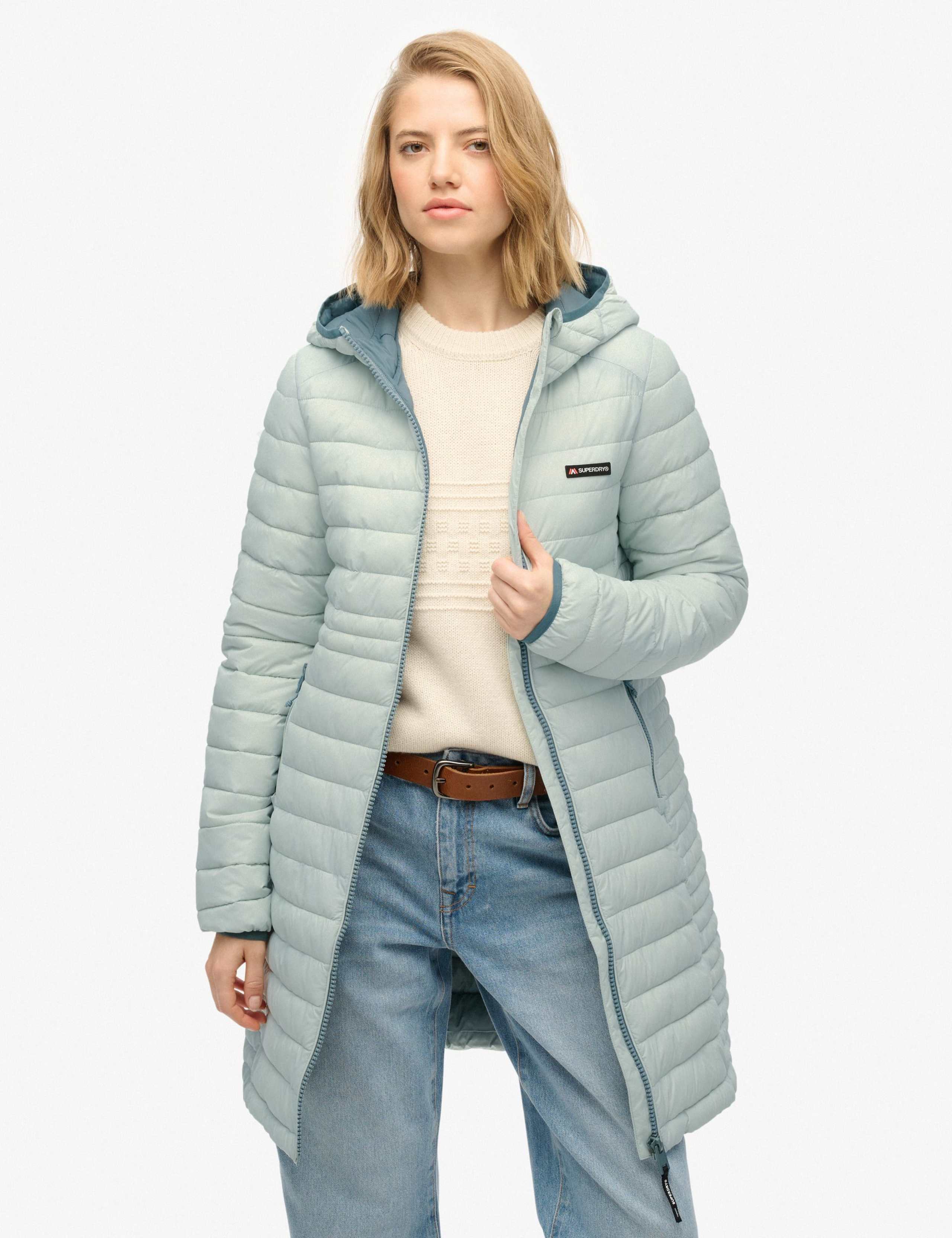 Hooded Padded Longline Puffer Jacket 1 of 4