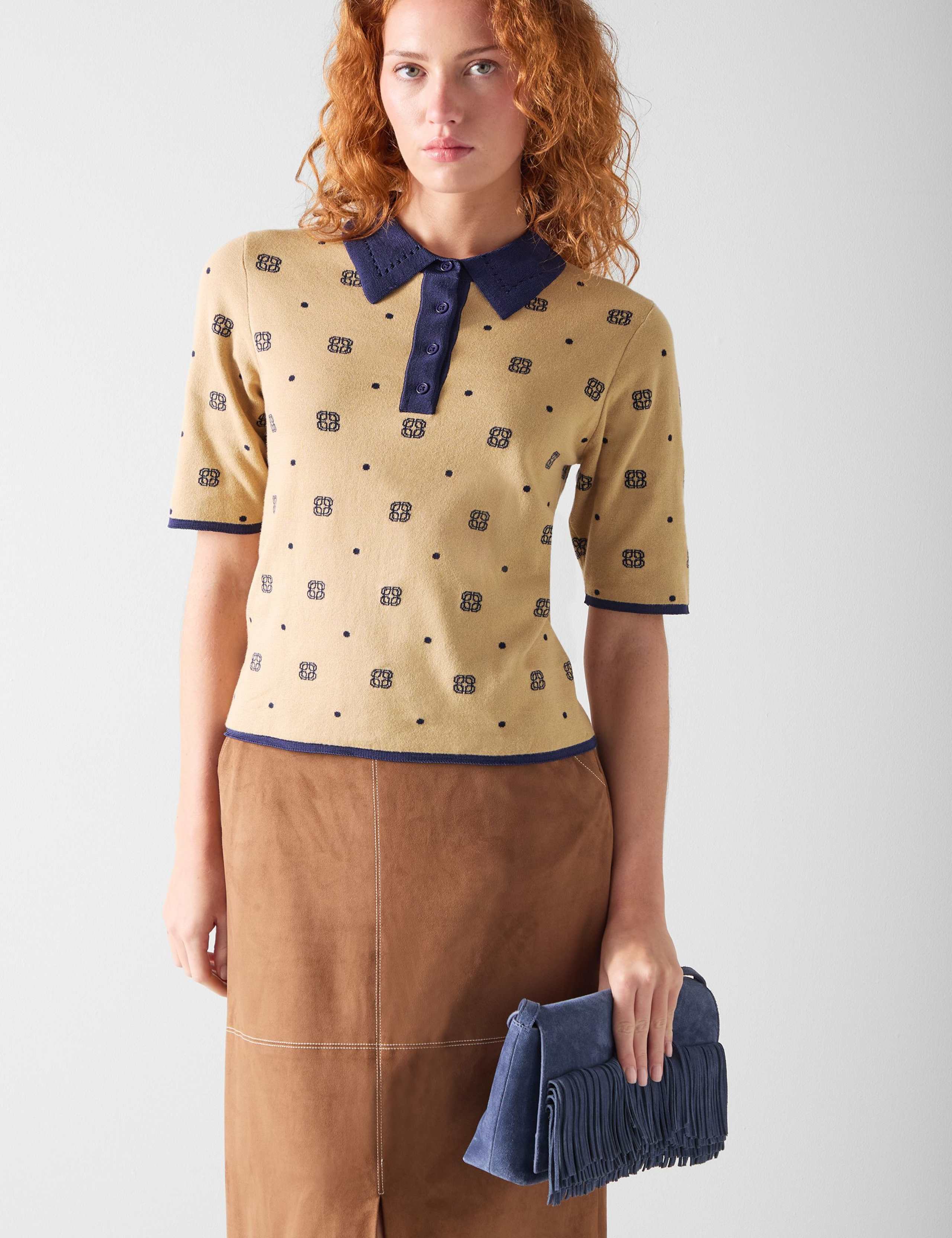 Cotton Rich Patterned Knitted Top 3 of 4