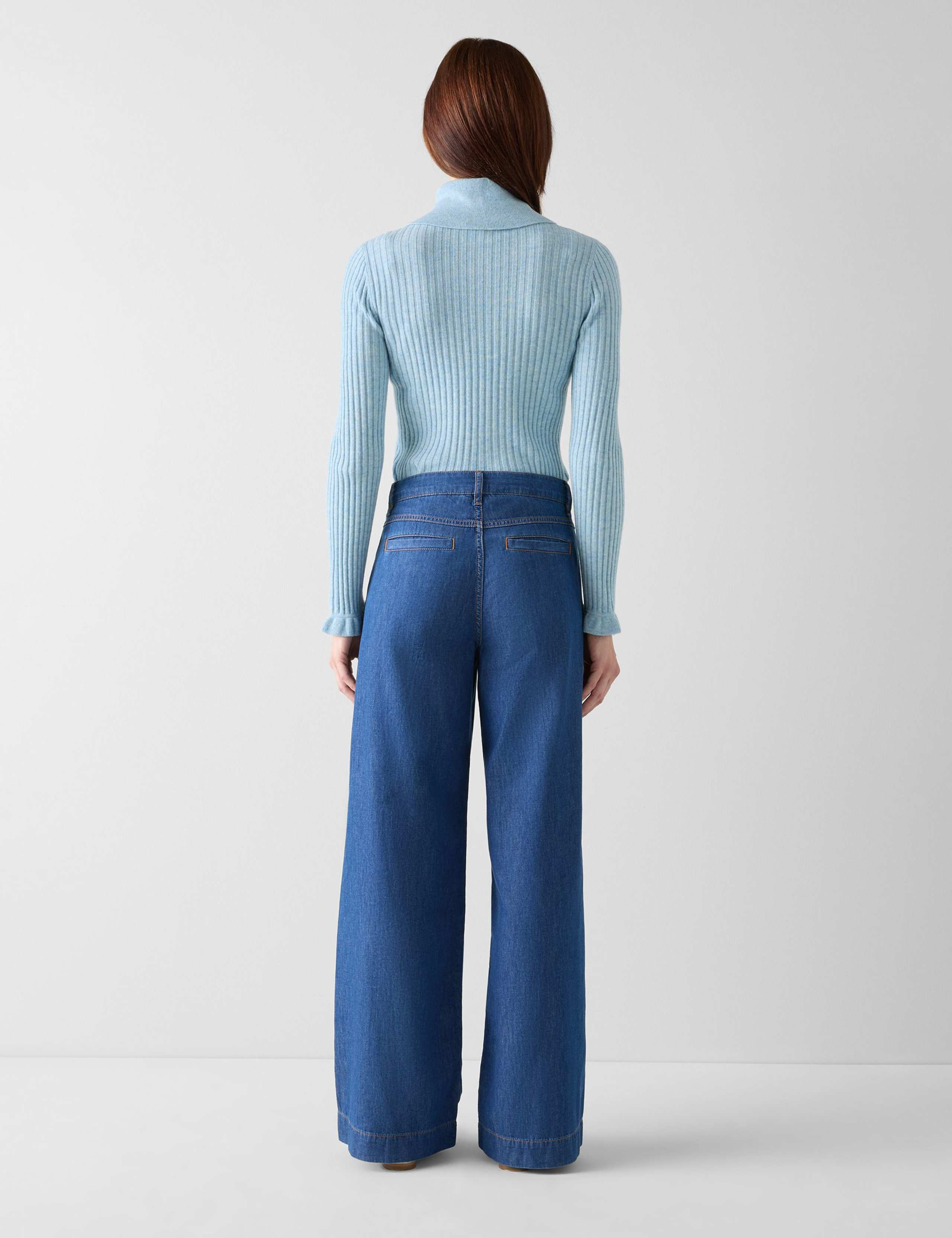 Merino Wool Blend Textured Fitted Jumper 3 of 4