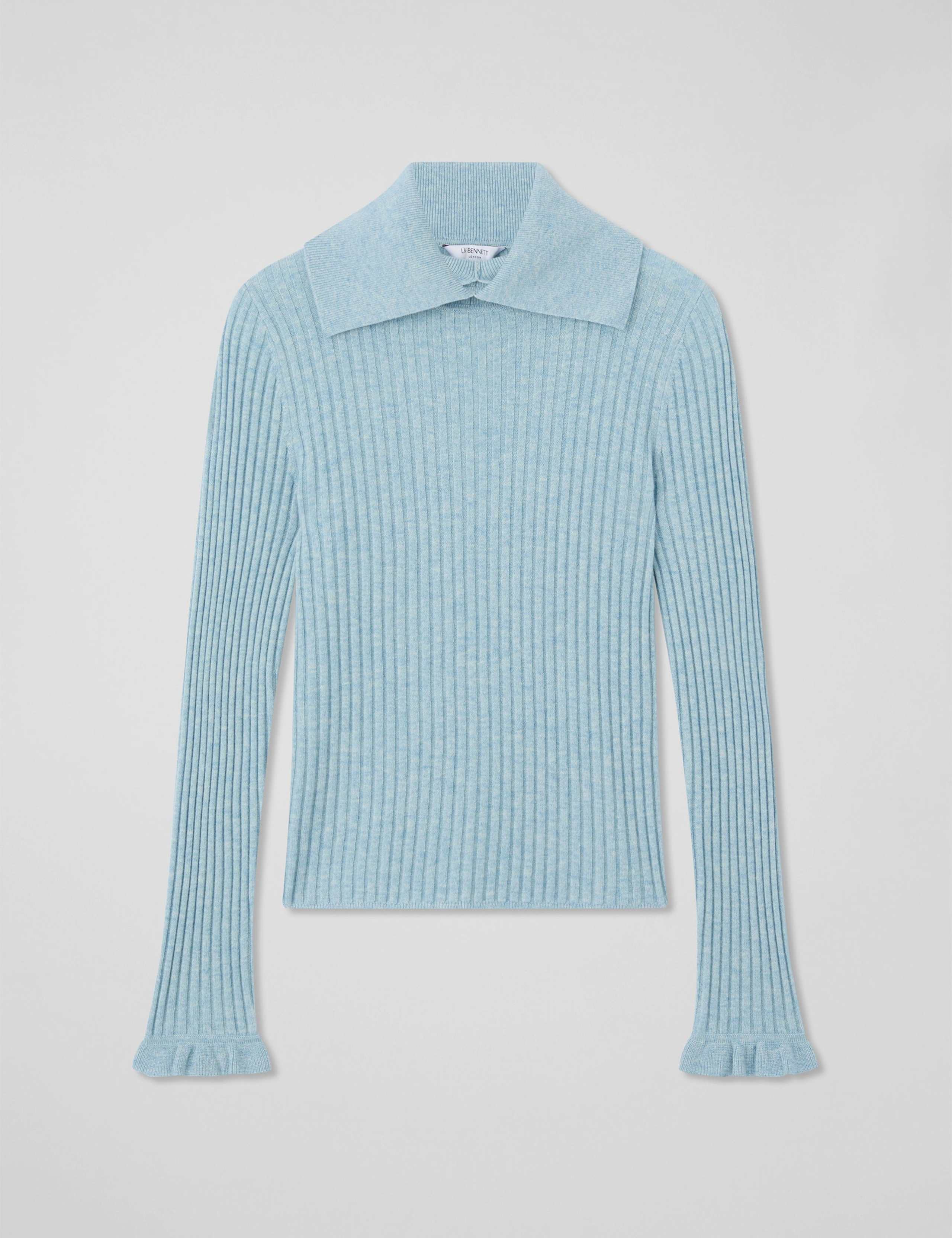 Merino Wool Blend Textured Fitted Jumper 2 of 4