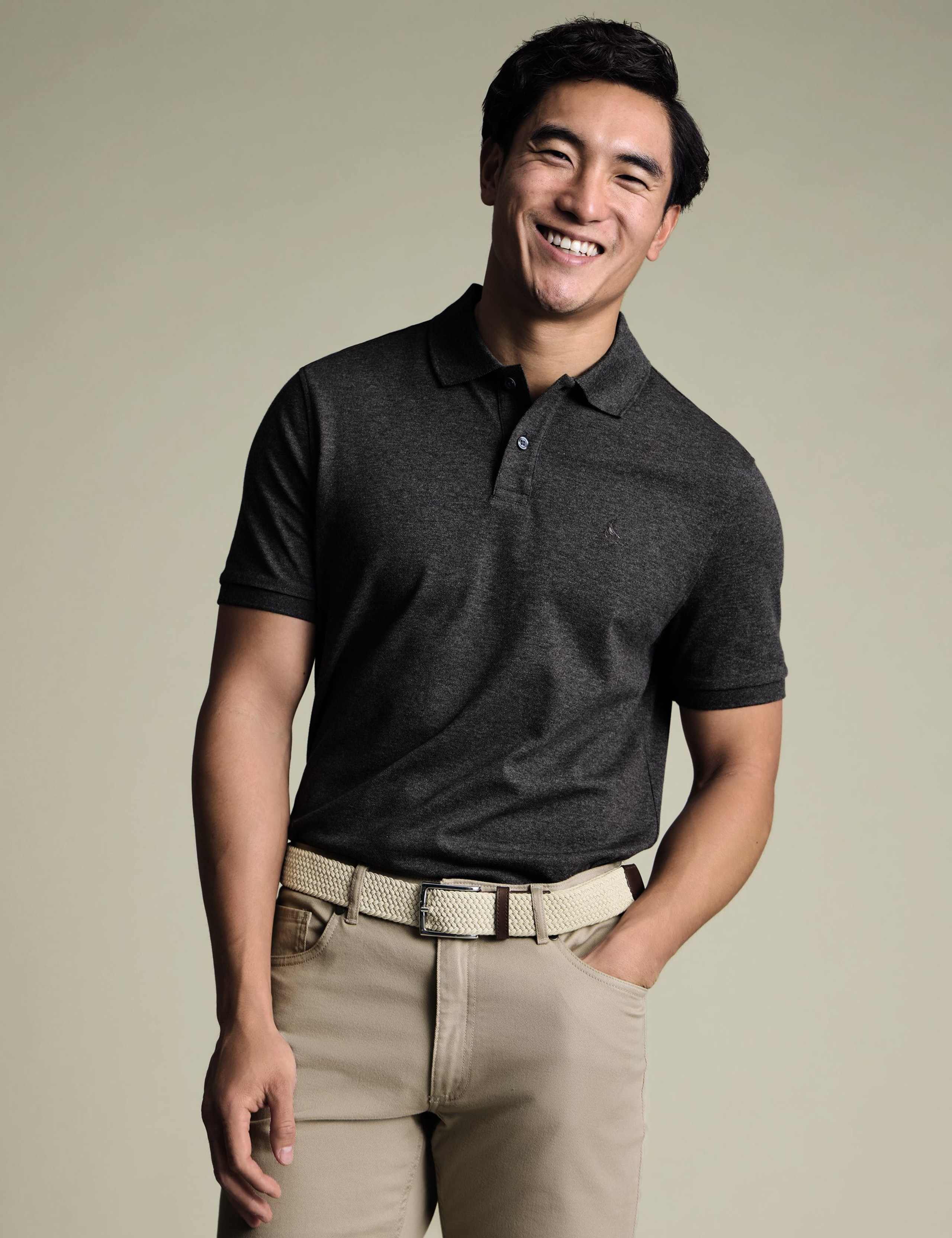 Cotton Rich Pique Polo Shirt 1 of 5