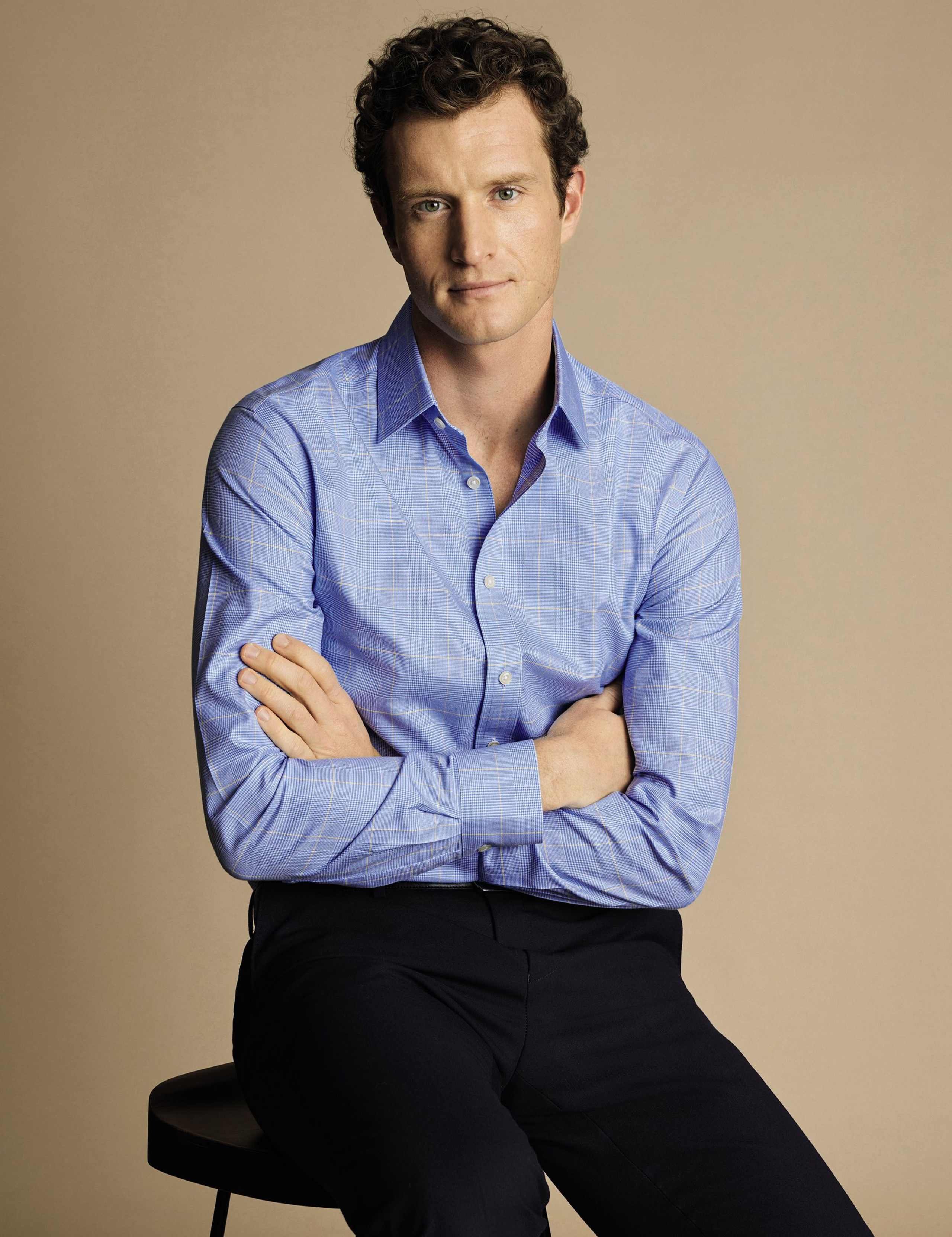 Regular Fit Non Iron Pure Cotton Check Shirt 3 of 7