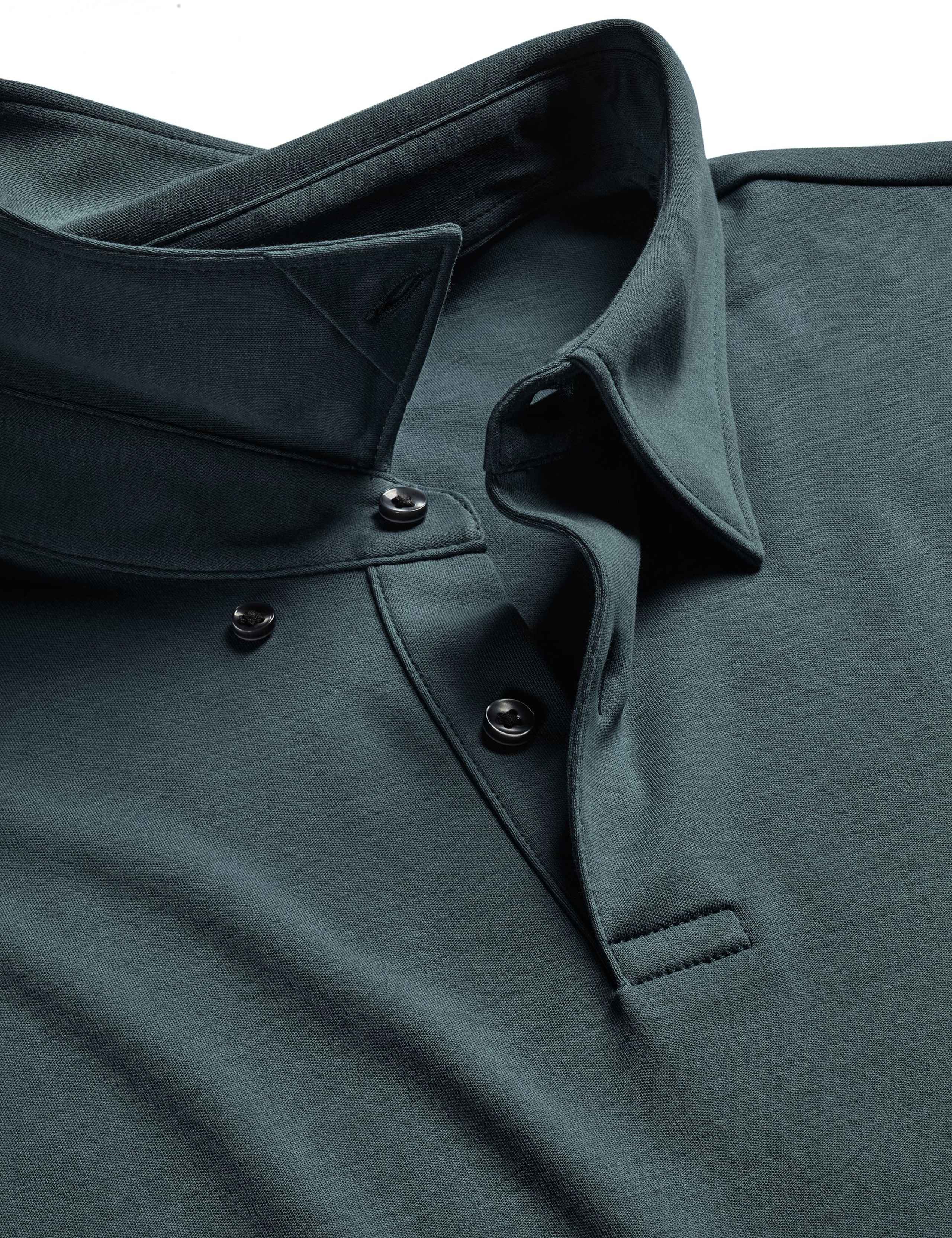 Pure Cotton Jersey Long Sleeve Polo Shirt 3 of 6