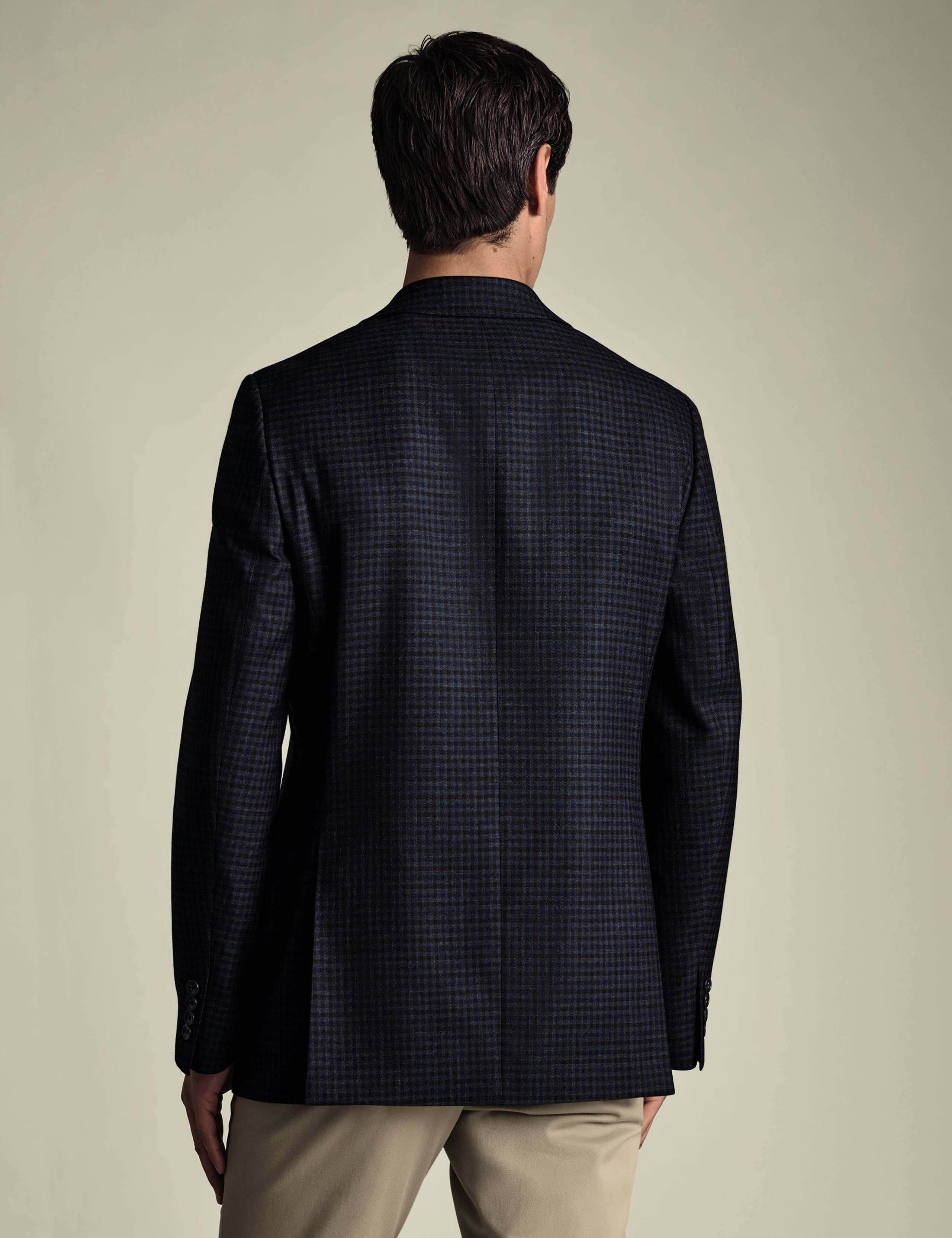 Slim Fit Wool Blend Check Blazer 2 of 6