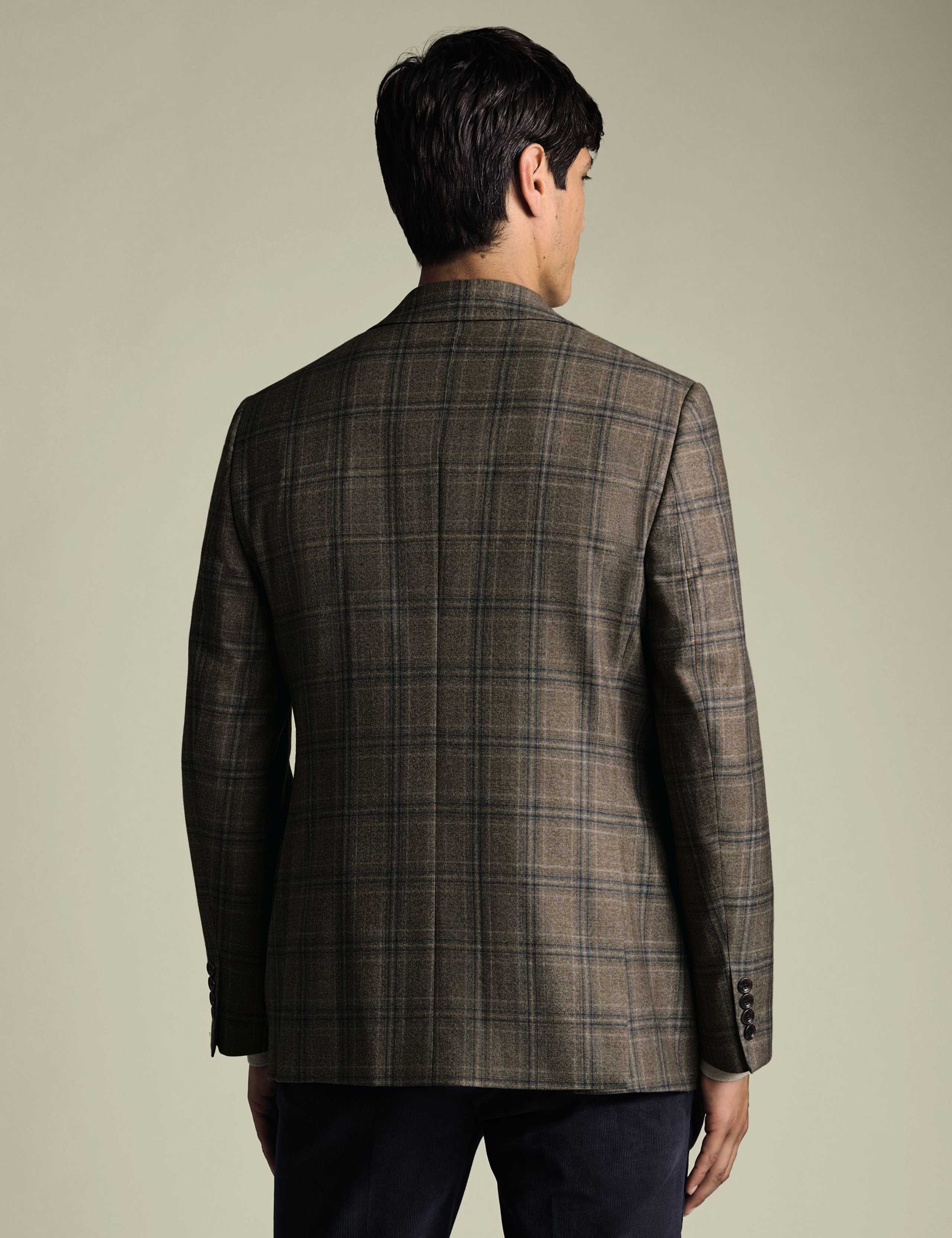 Slim Fit Wool Blend Check Blazer 2 of 6