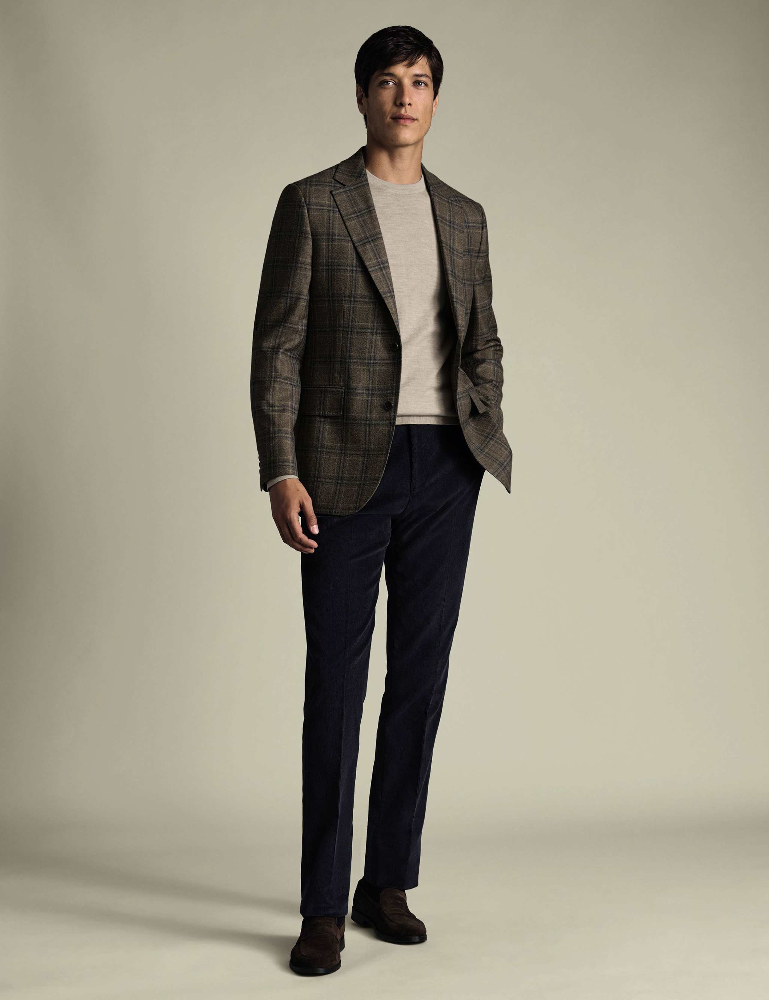 Slim Fit Wool Blend Check Blazer 5 of 6