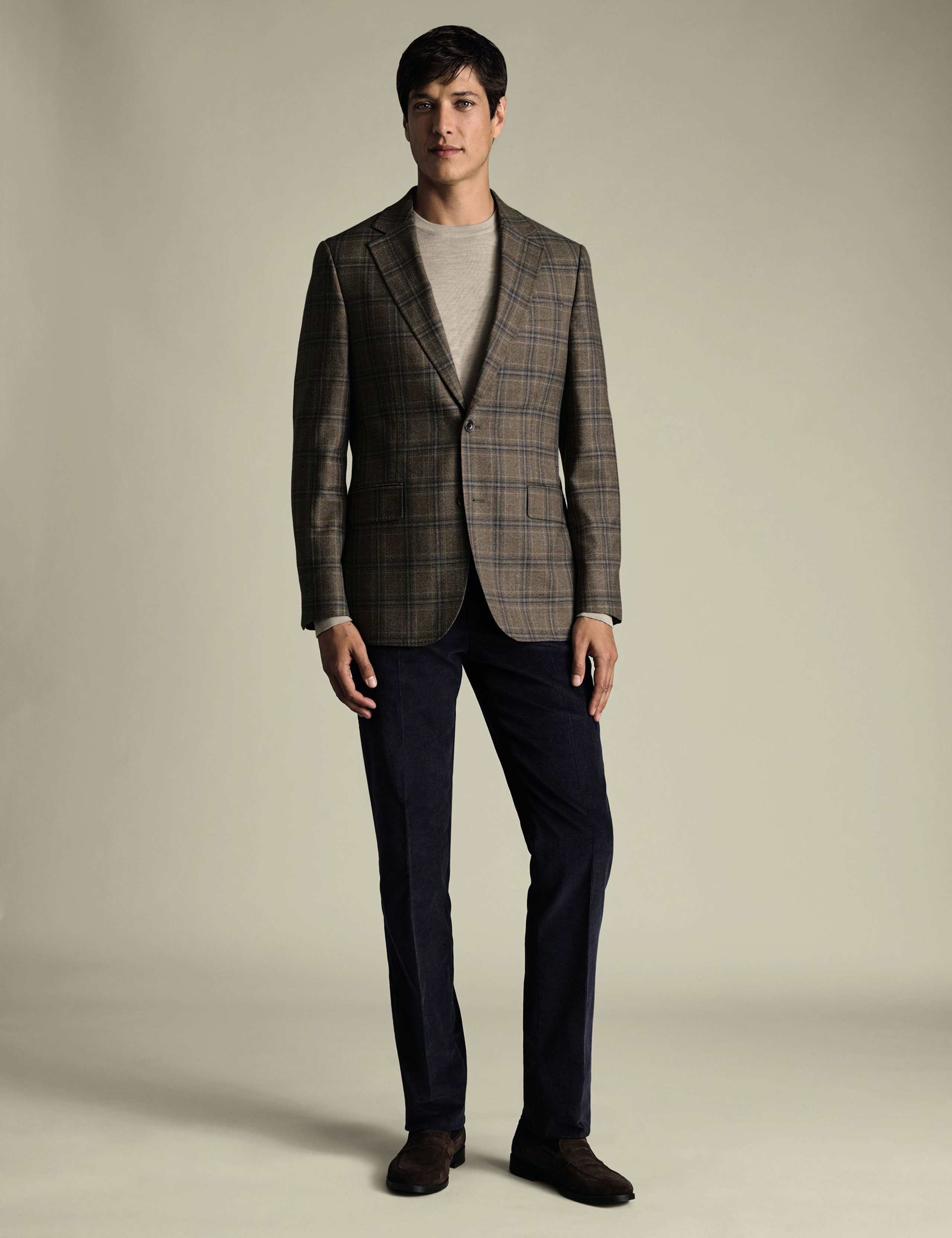 Slim Fit Wool Blend Check Blazer 6 of 6