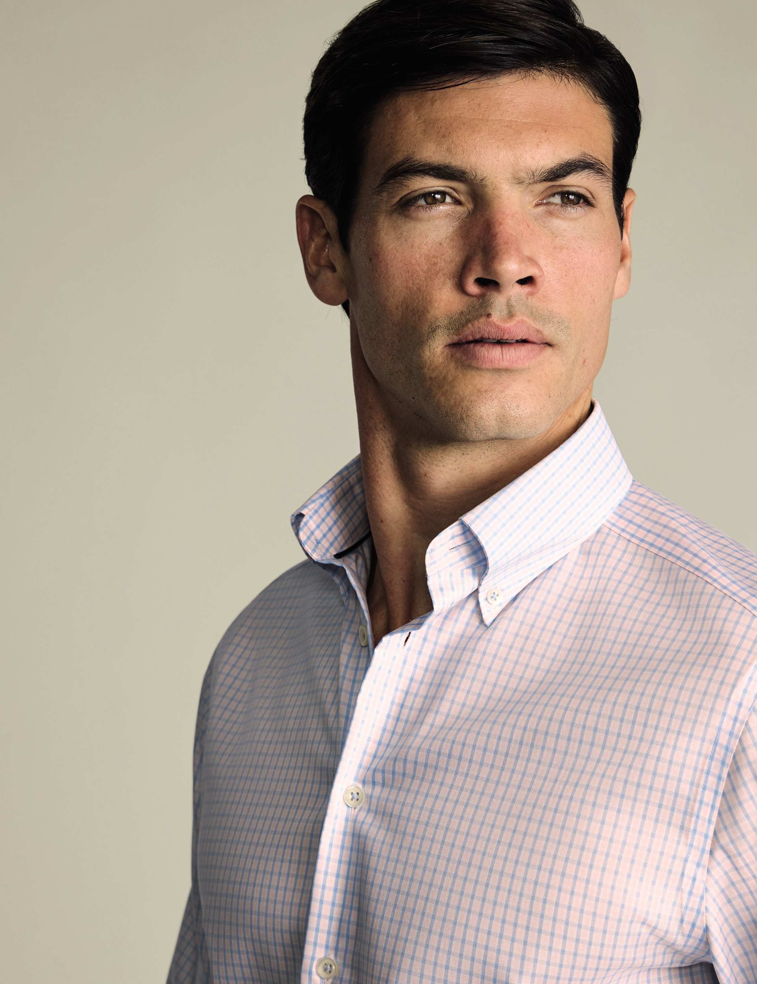 Slim Fit Non Iron Pure Cotton Check Shirt 2 of 6