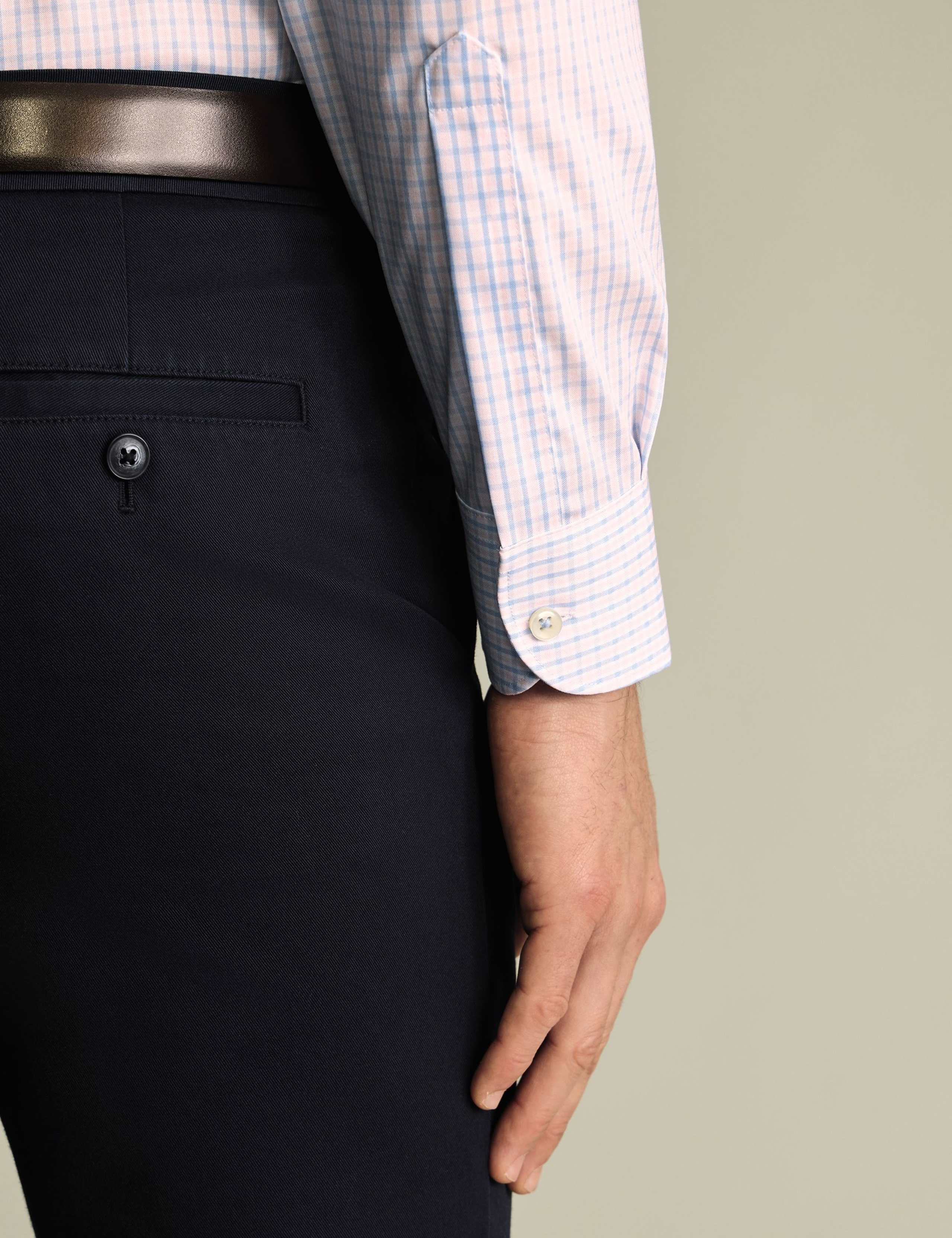 Slim Fit Non Iron Pure Cotton Check Shirt 6 of 6