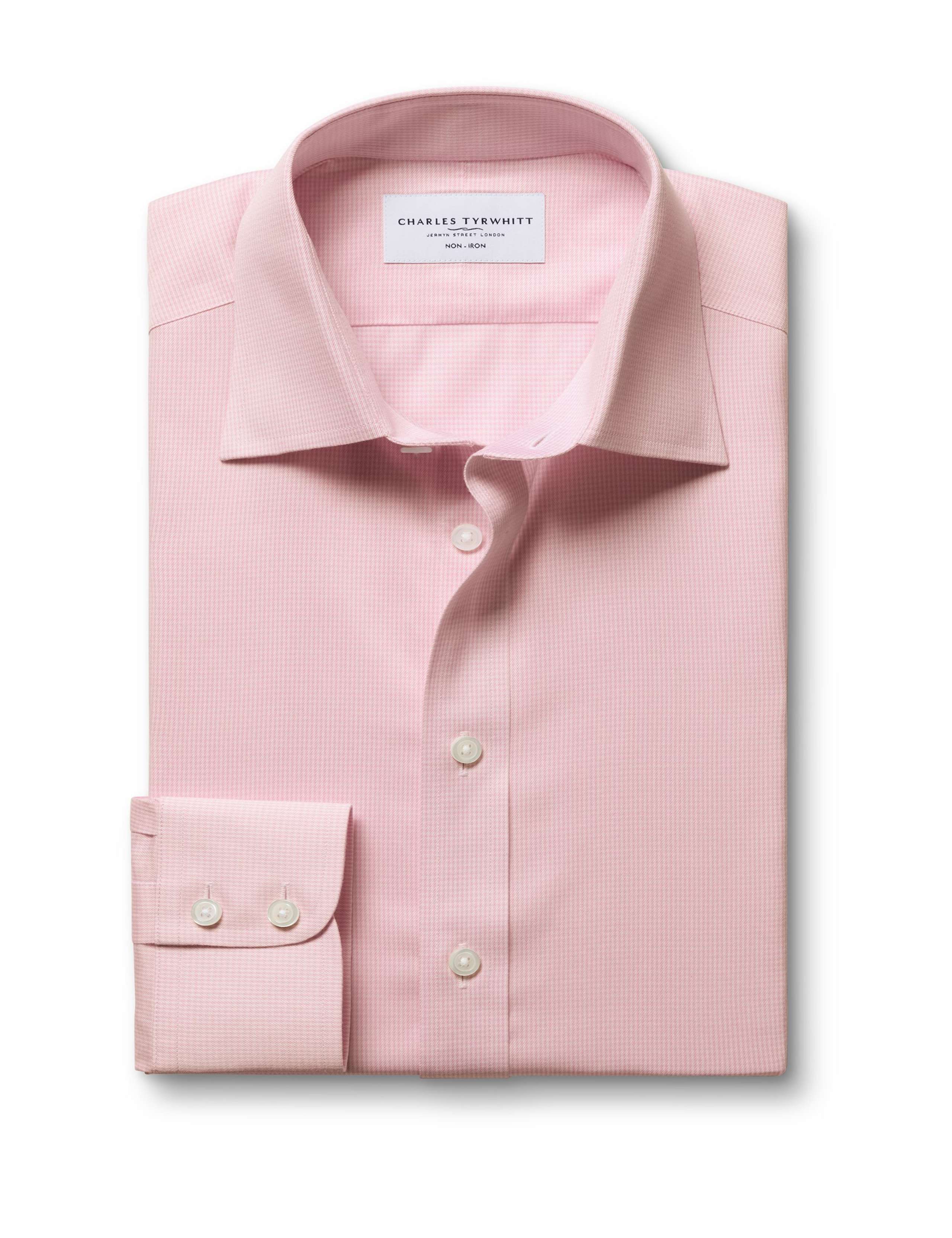 Slim Fit Non Iron Pure Cotton Puppytooth Shirt 6 of 6