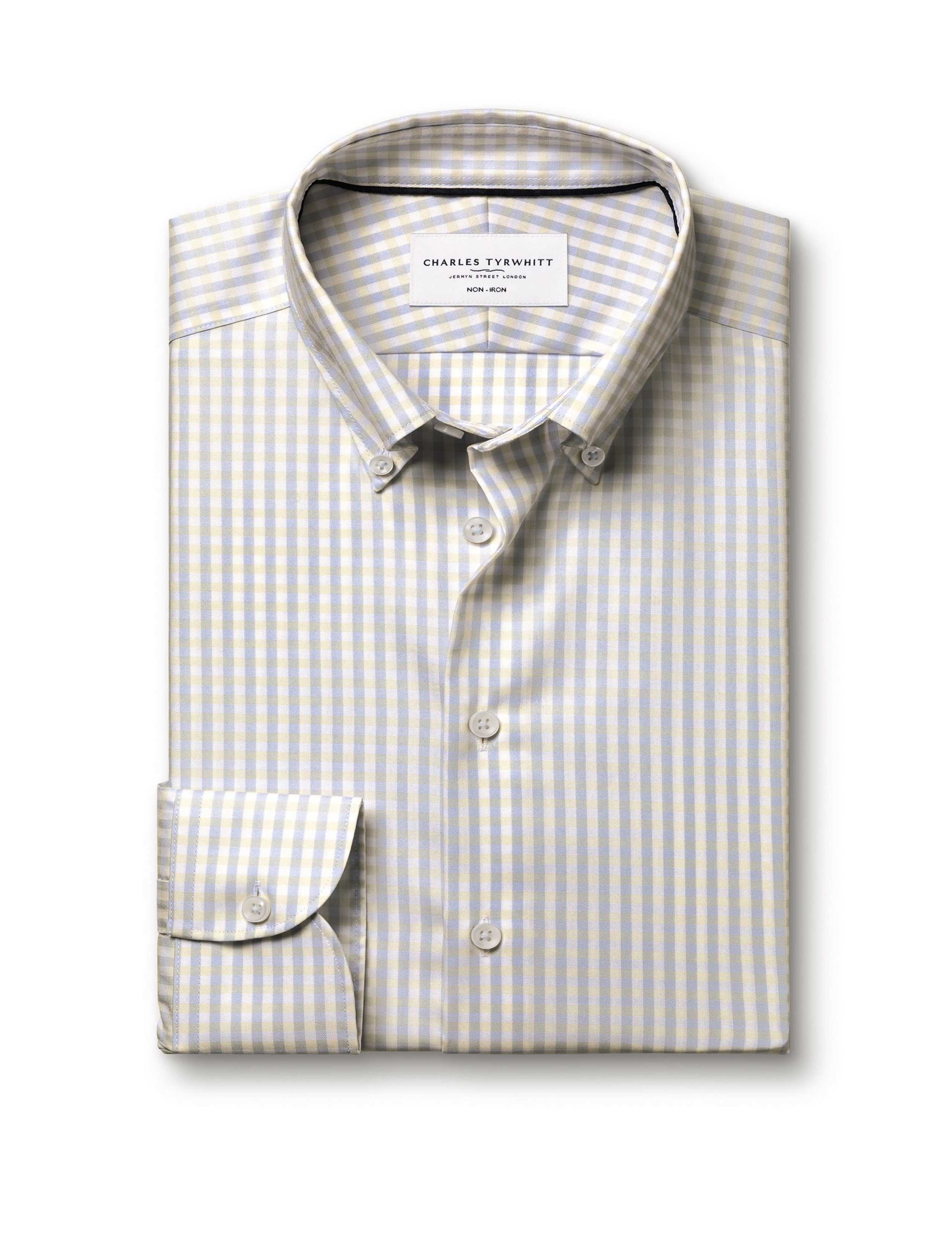Slim Fit Non Iron Pure Cotton Check Oxford Shirt 6 of 6