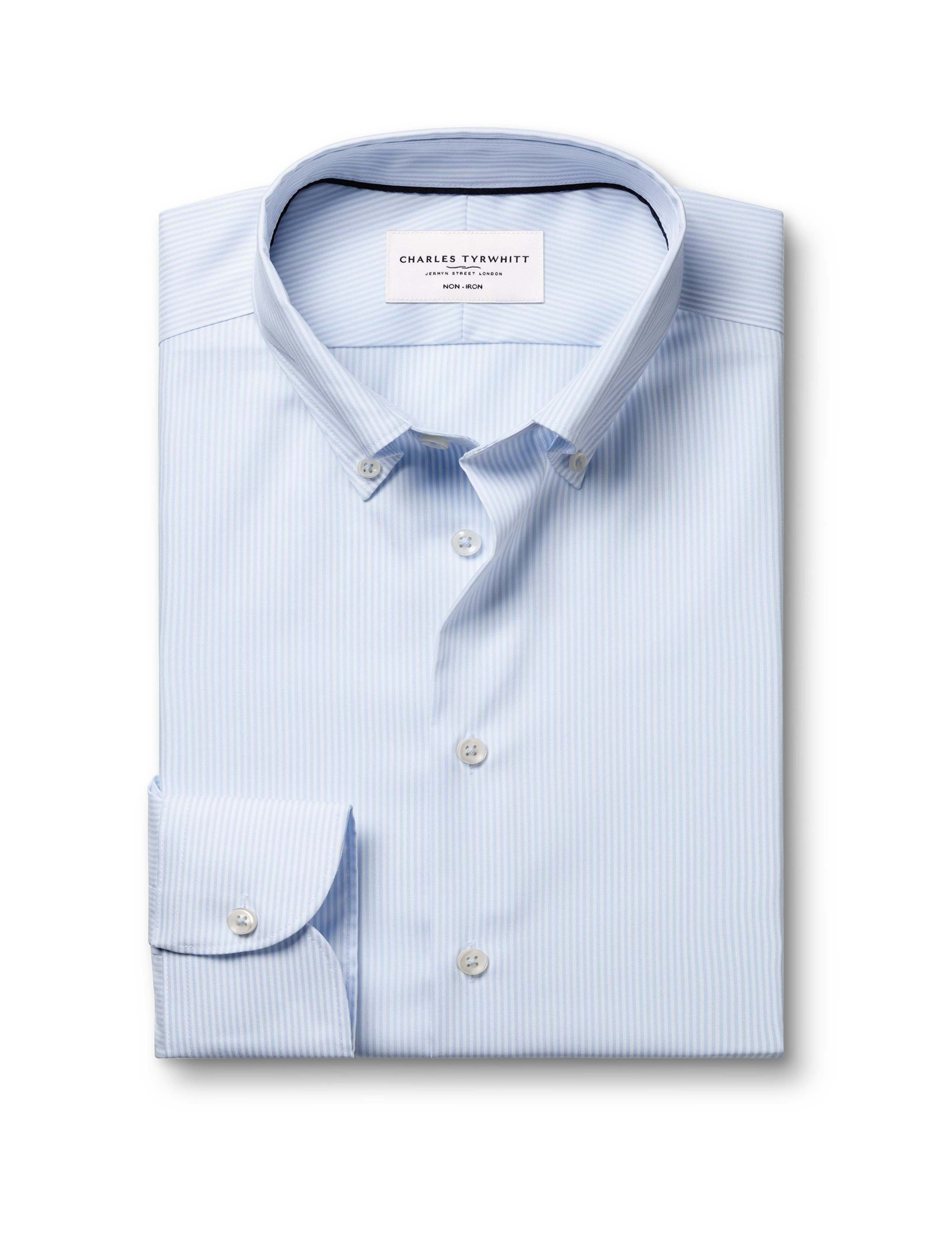 Slim Fit Non Iron Pure Cotton Striped Shirt 6 of 6