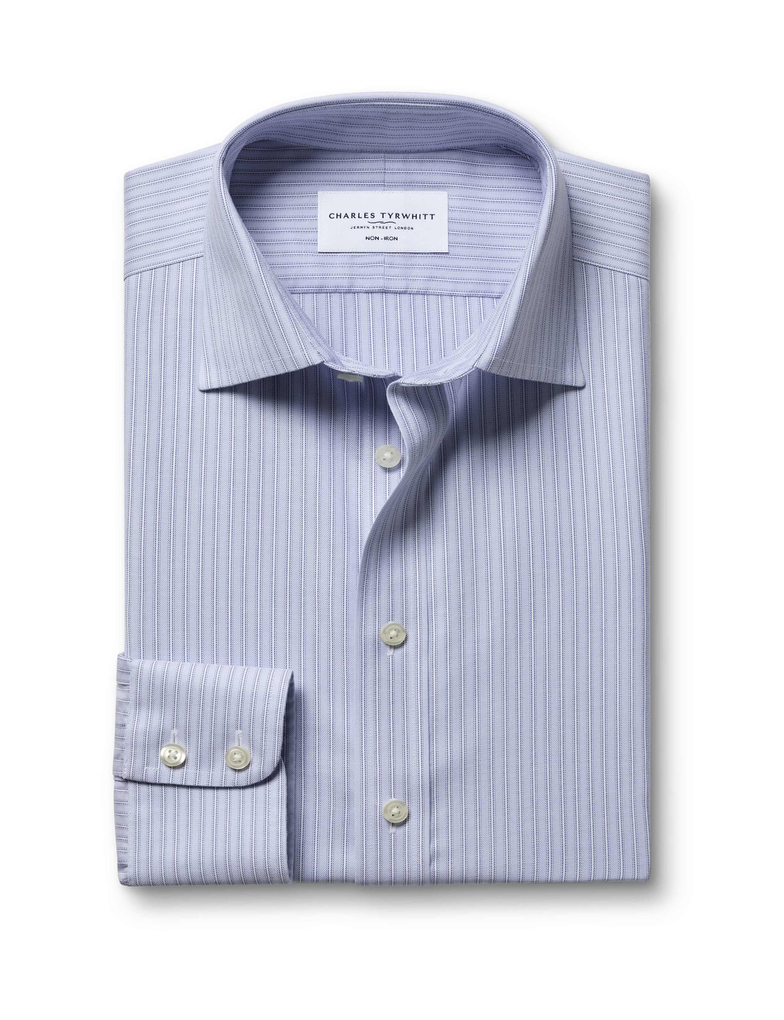 Slim Fit Non Iron Pure Cotton Striped Shirt 6 of 6