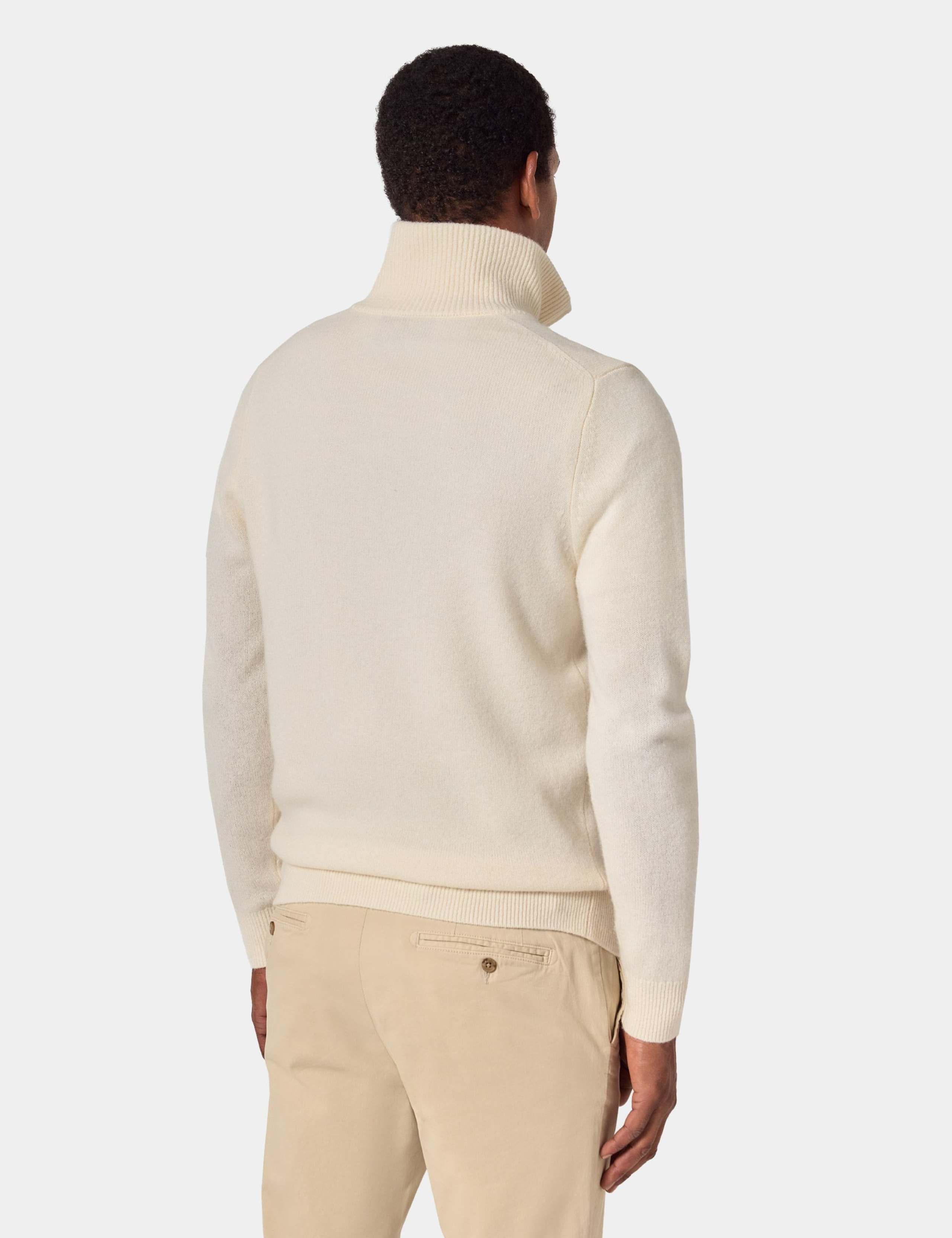 Pure Lambswool Funnel Neck Half Zip Jumper 2 of 2