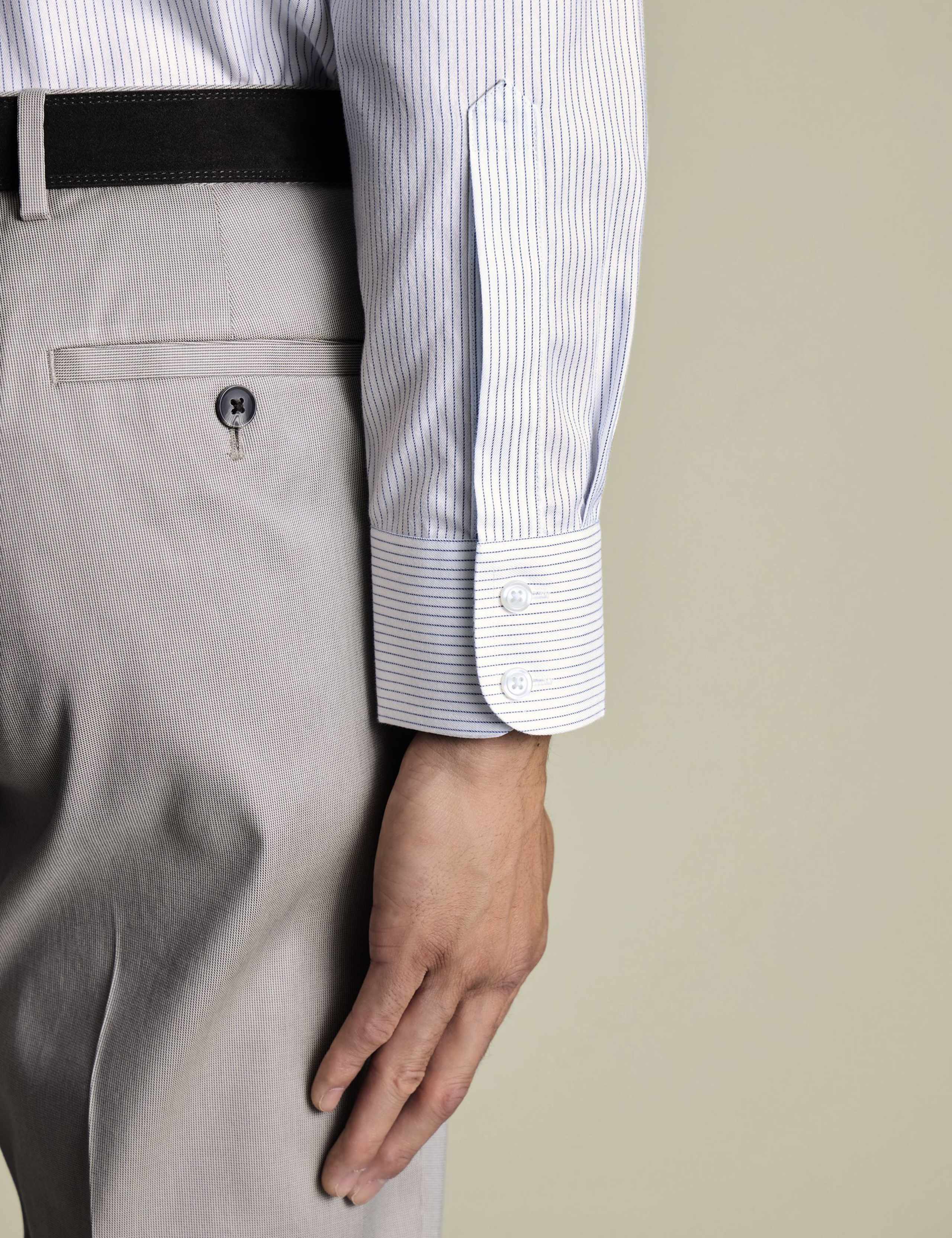 Slim Fit Non Iron Pure Cotton Striped Shirt 4 of 6