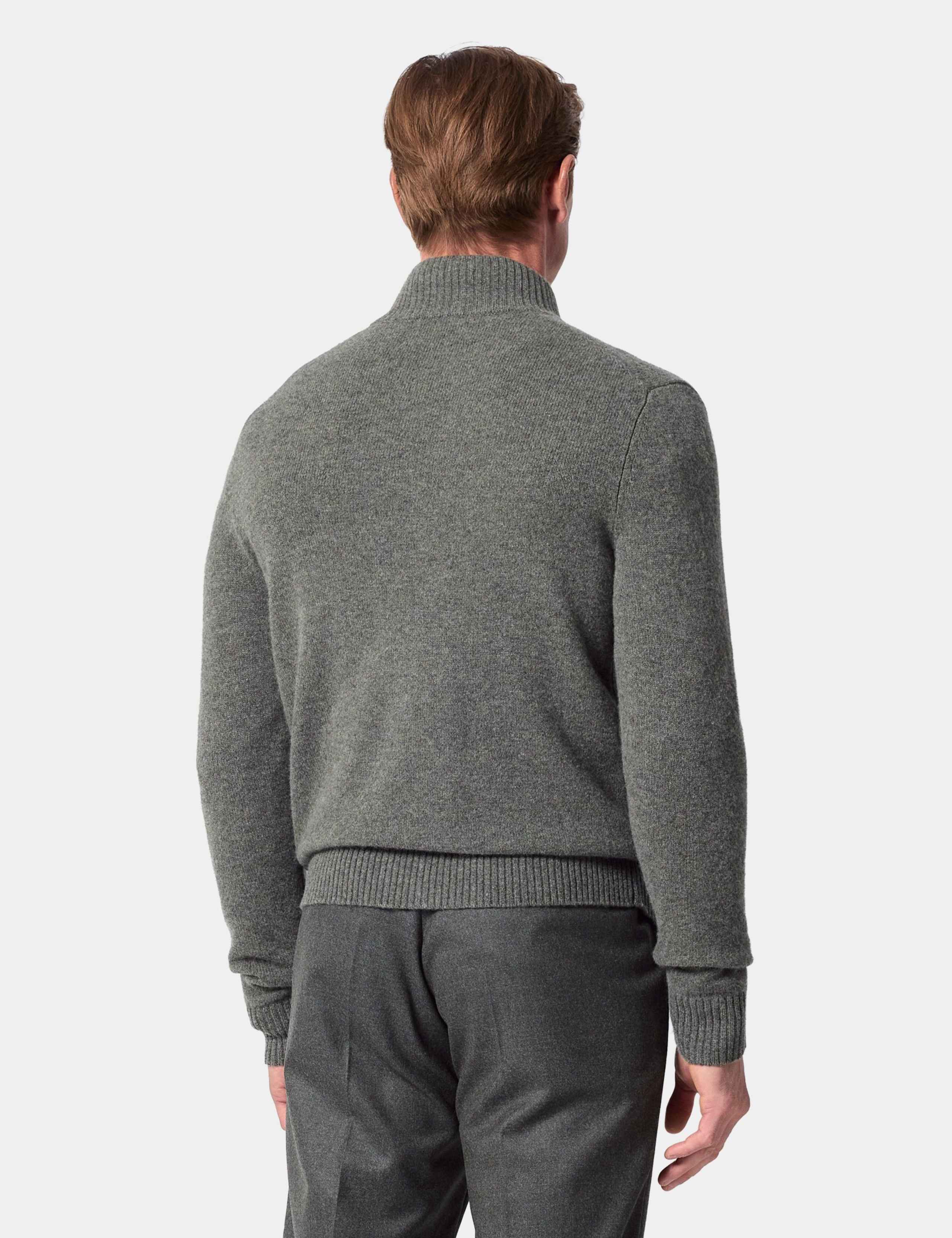 Pure Lambswool Funnel Neck Zip Up Jumper 2 of 2