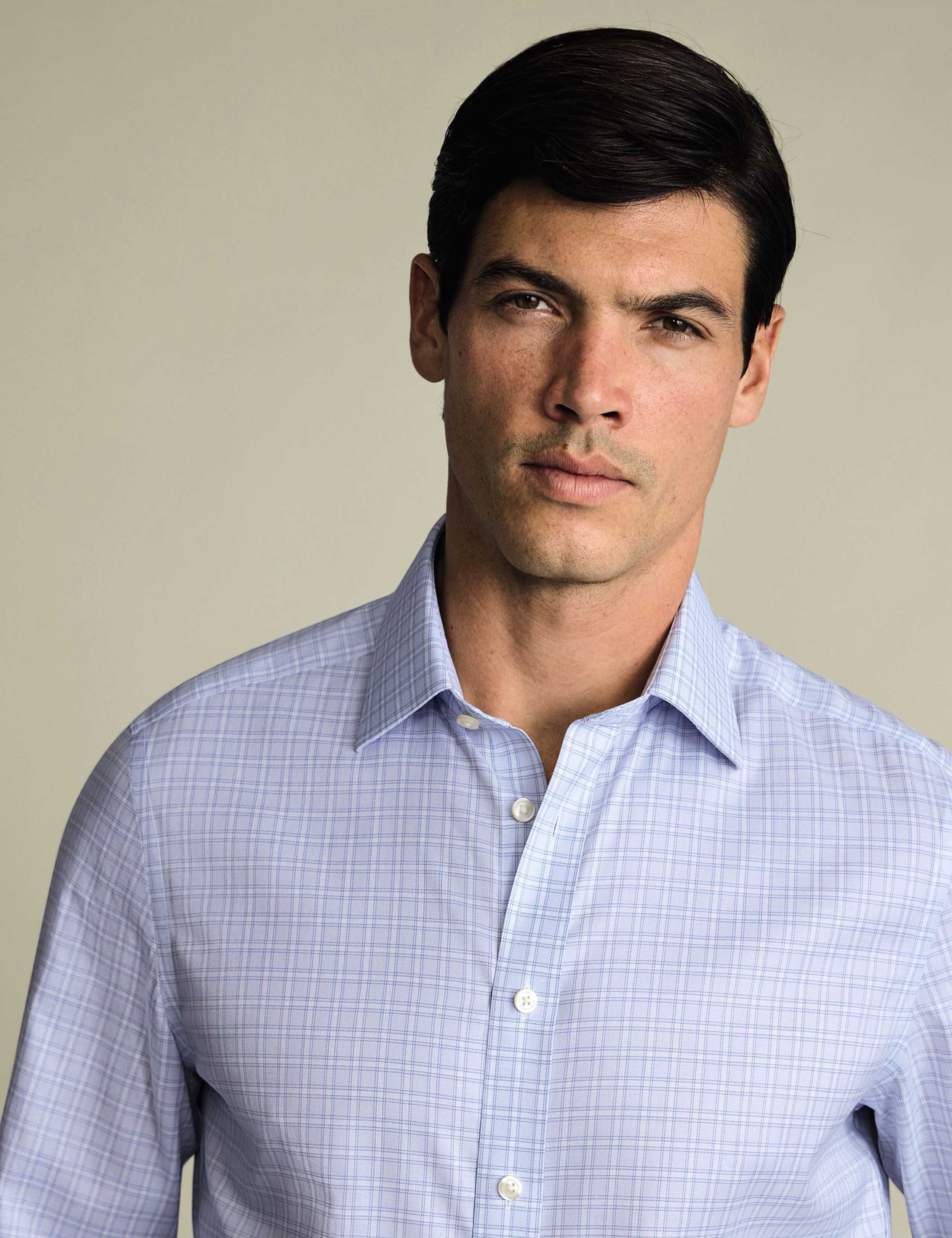 Slim Fit Non Iron Check Twill Shirt 2 of 6