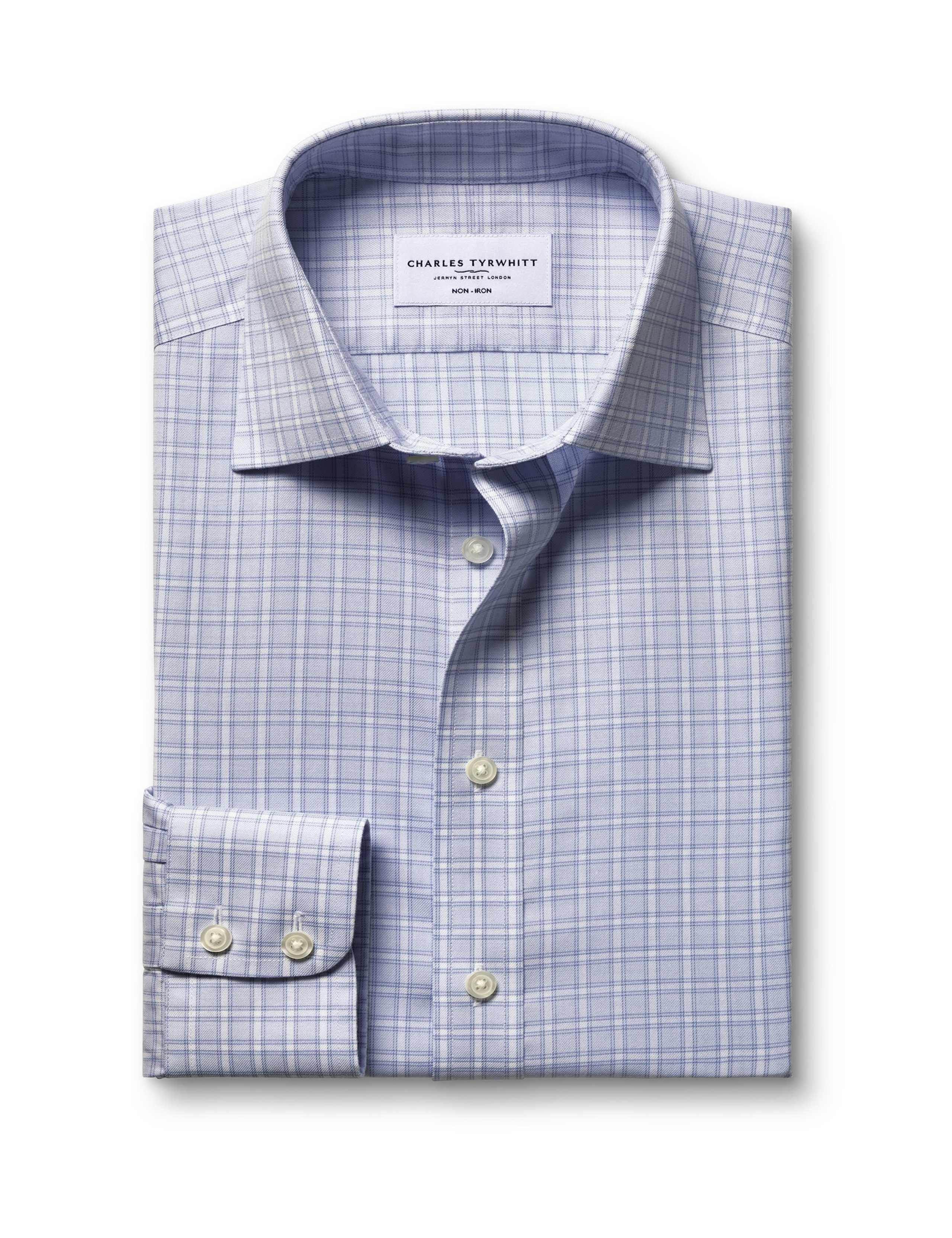 Slim Fit Non Iron Check Twill Shirt 6 of 6