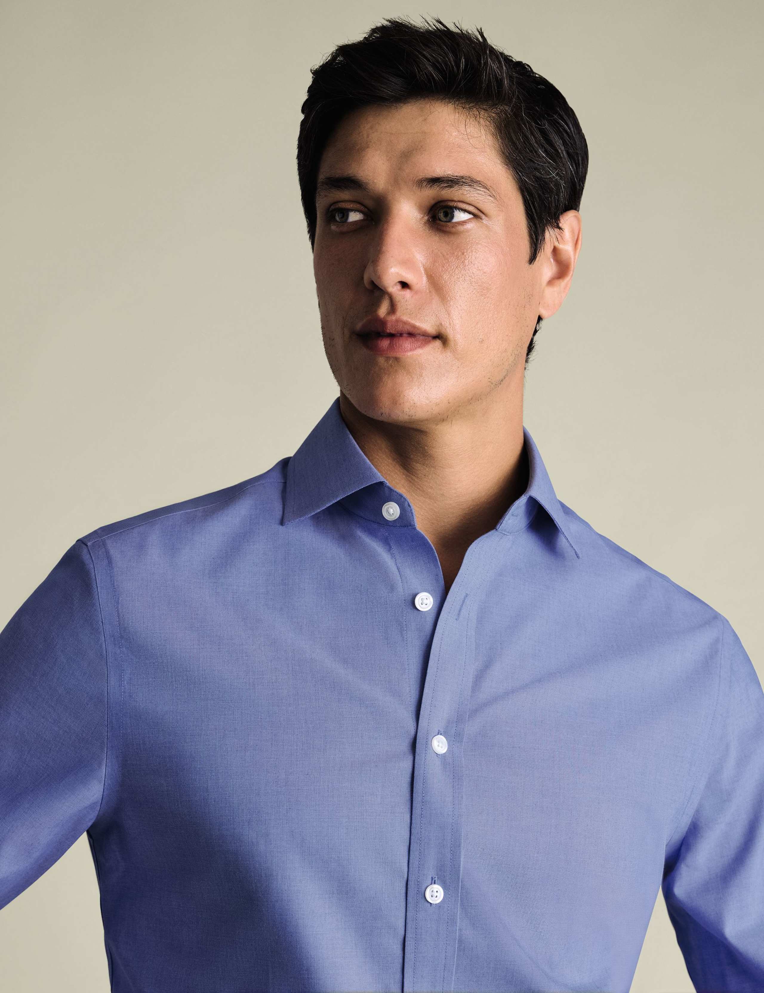 Slim Fit Pure Cotton Non Iron Poplin Shirt 2 of 6