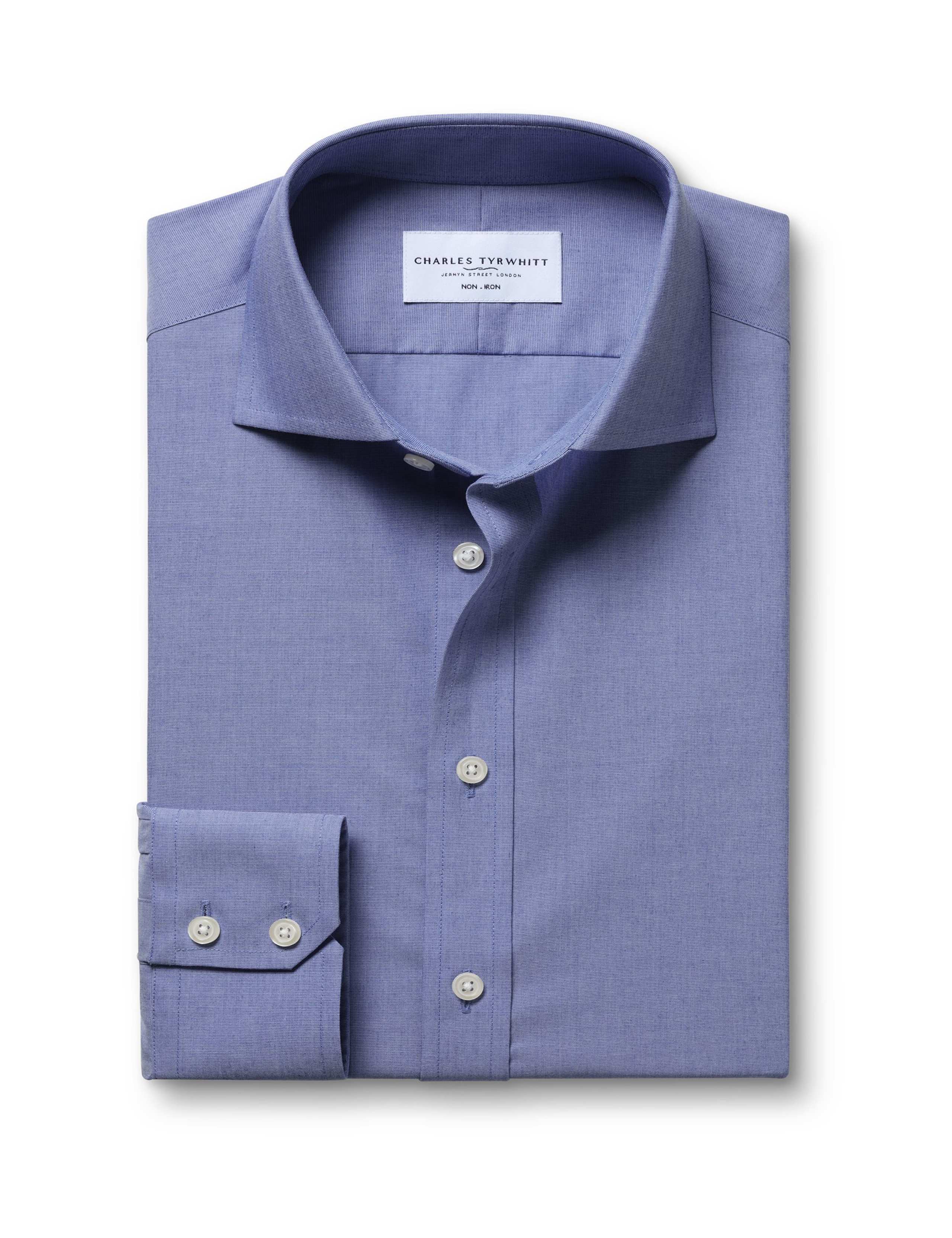 Slim Fit Pure Cotton Non Iron Poplin Shirt 6 of 6