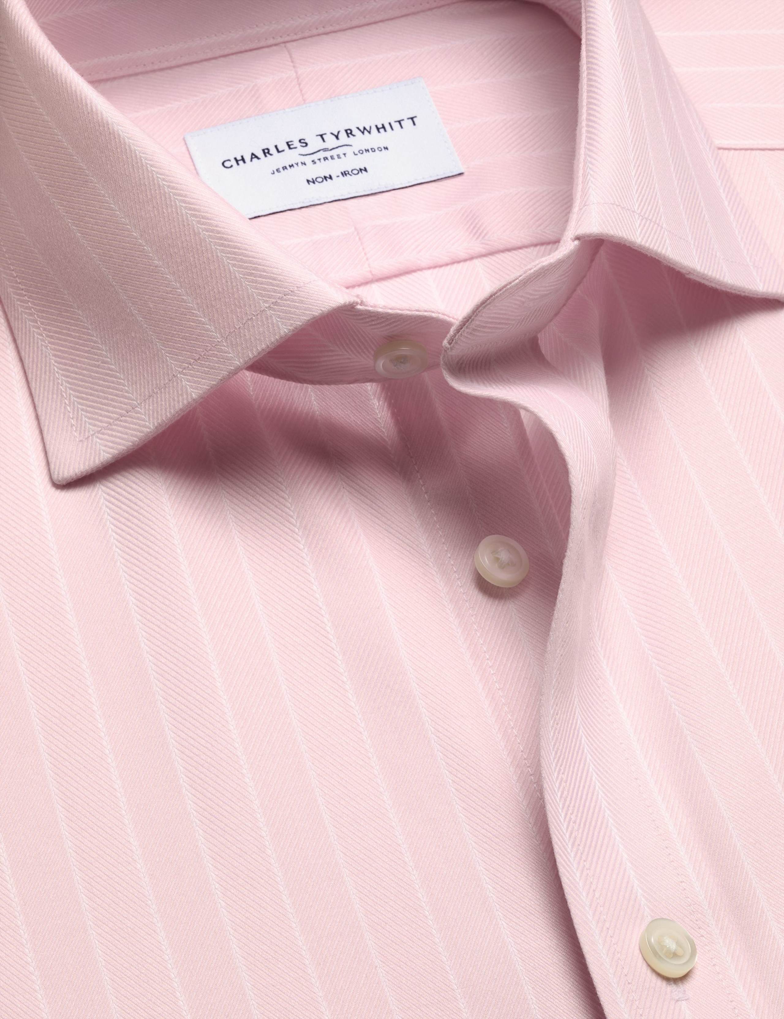 Slim Fit Non Iron Pure Cotton Striped Shirt 3 of 6