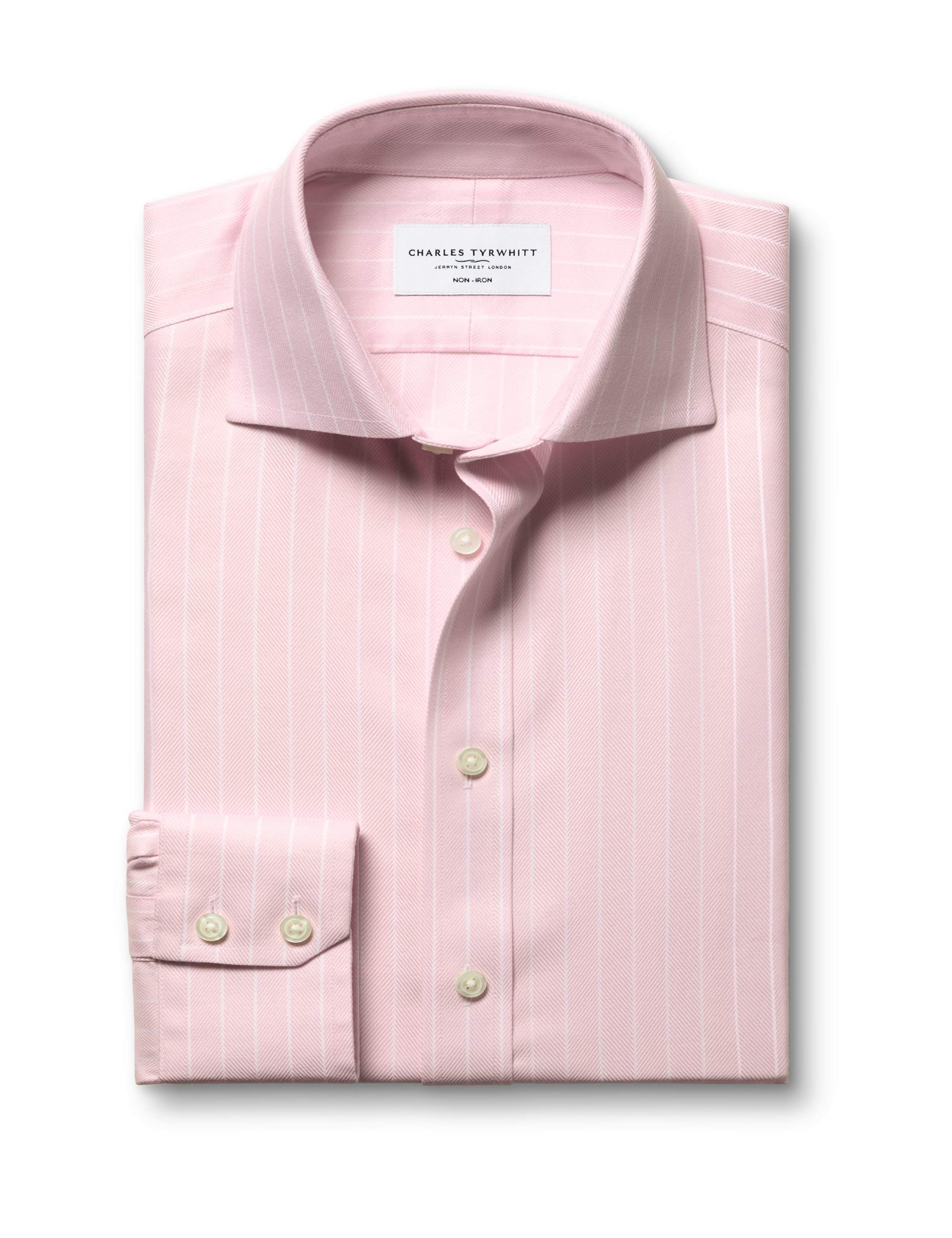 Slim Fit Non Iron Pure Cotton Striped Shirt 6 of 6