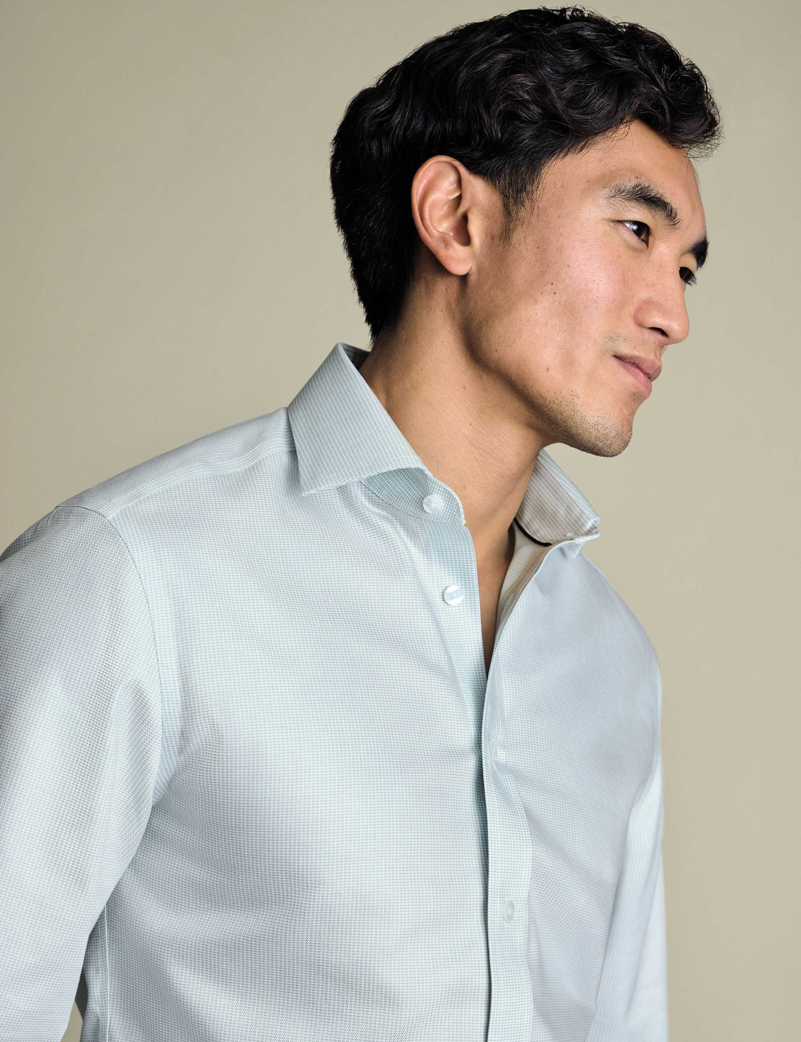 Slim Fit Non Iron Pure Cotton Puppytooth Shirt 3 of 7