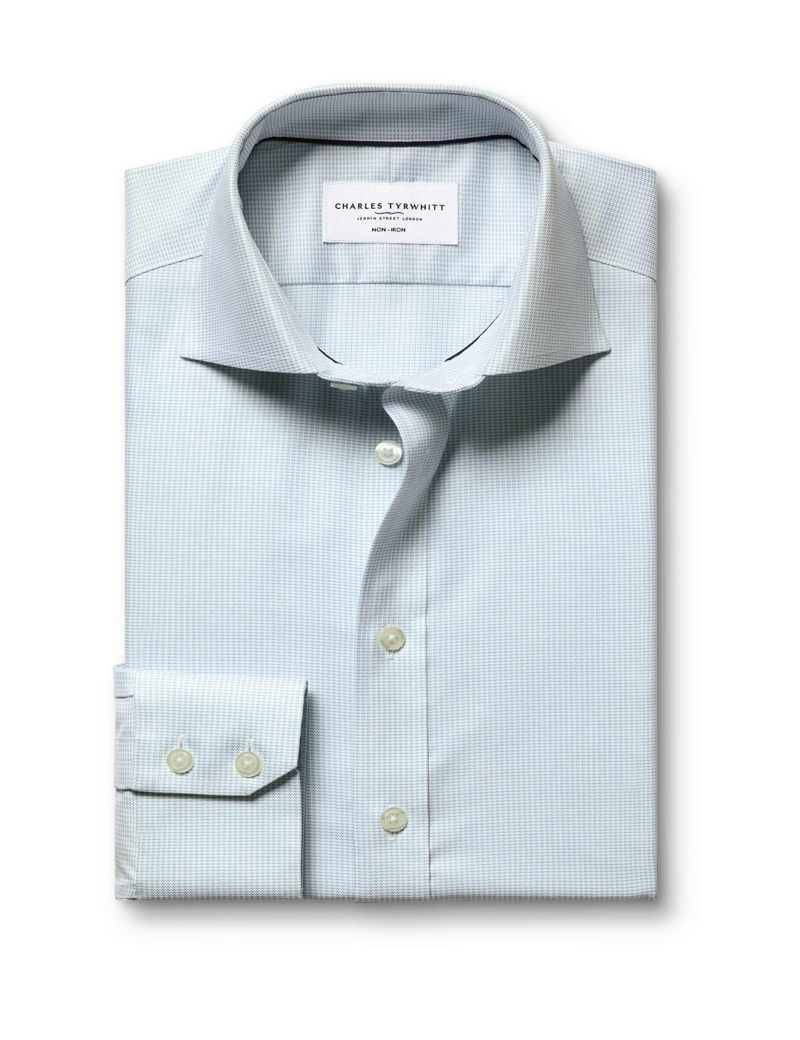 Slim Fit Non Iron Pure Cotton Puppytooth Shirt 6 of 7