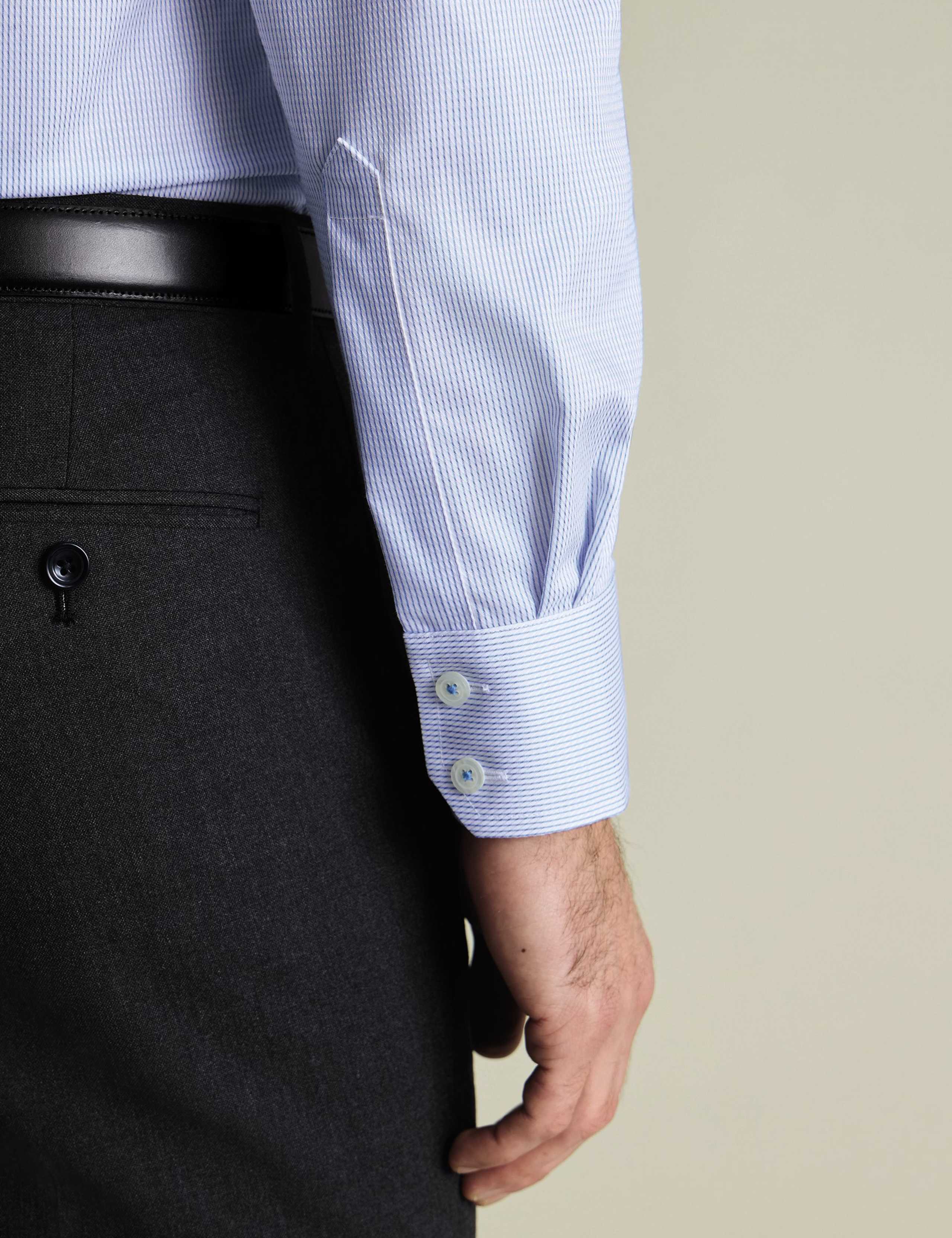 Slim Fit Non Iron Pure Cotton Striped Shirt 3 of 6