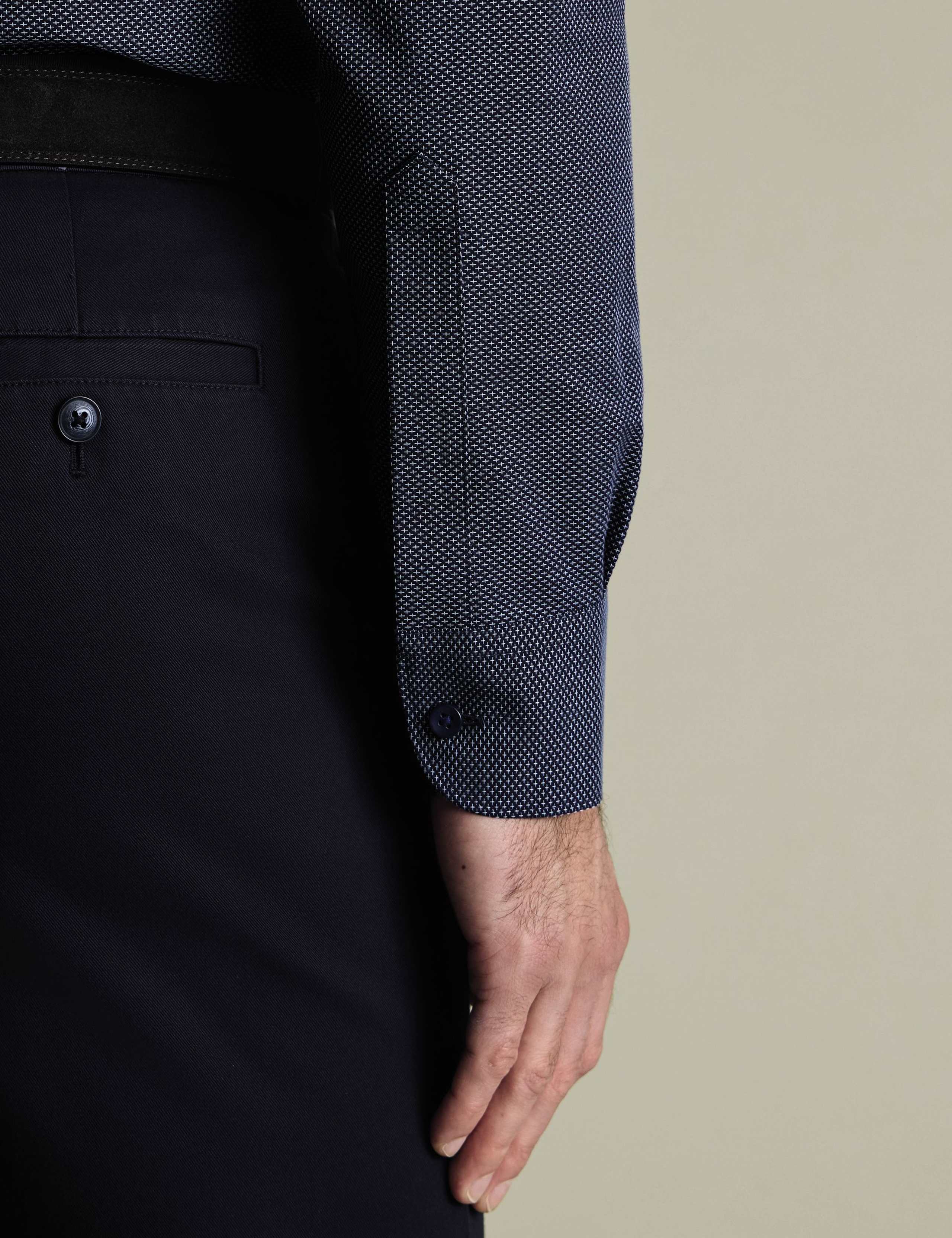 Slim Fit Non Iron Pure Cotton Textured Shirt 5 of 6