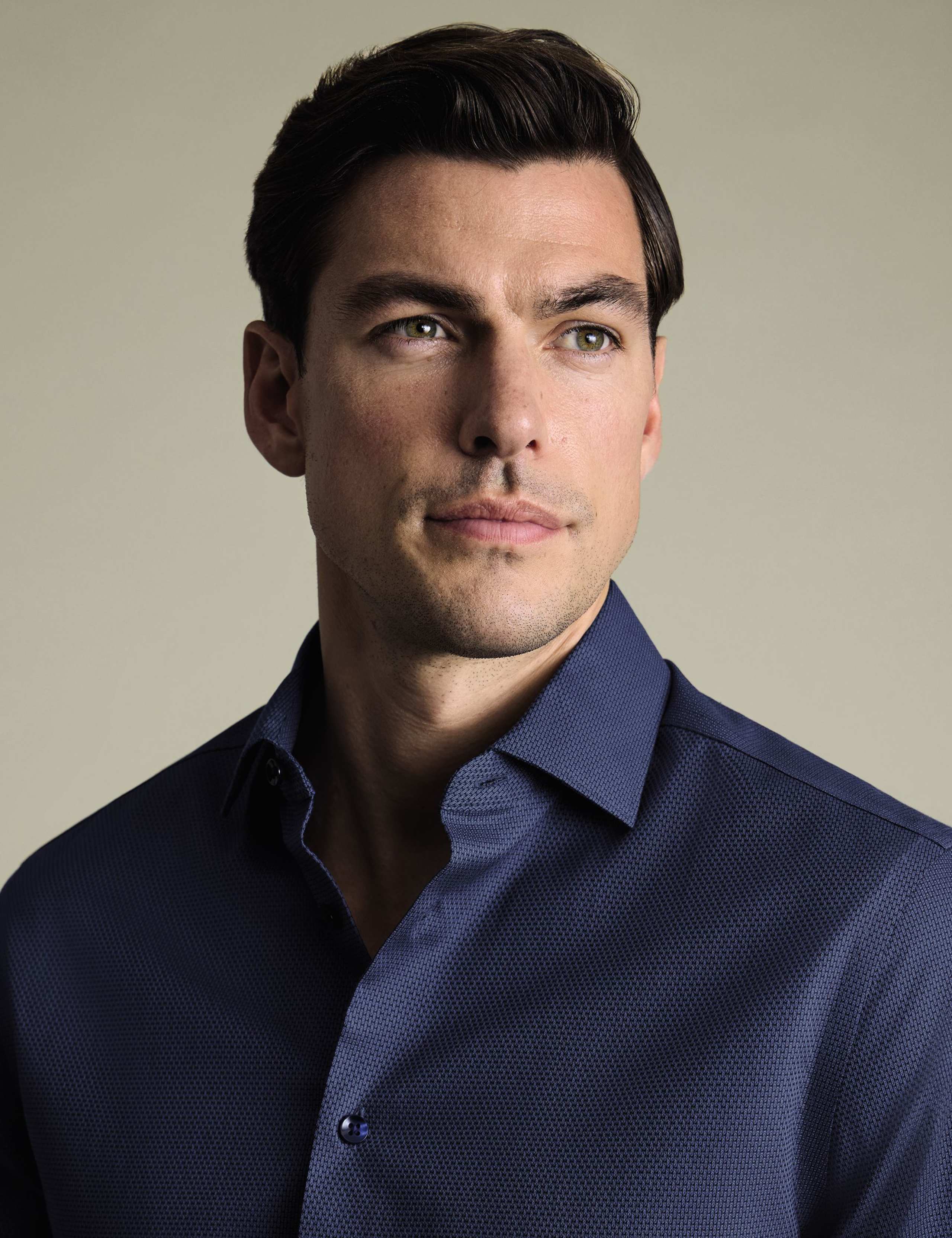 Slim Fit Non Iron Pure Cotton Textured Shirt 2 of 6