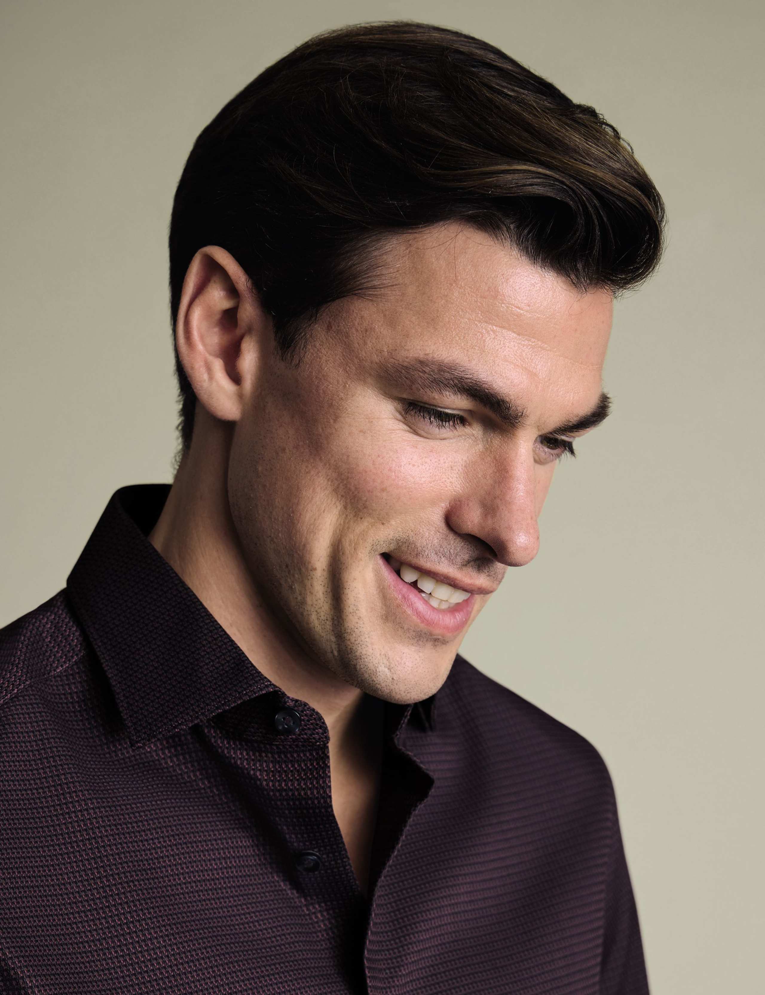 Slim Fit Non Iron Pure Cotton Textured Shirt 2 of 6