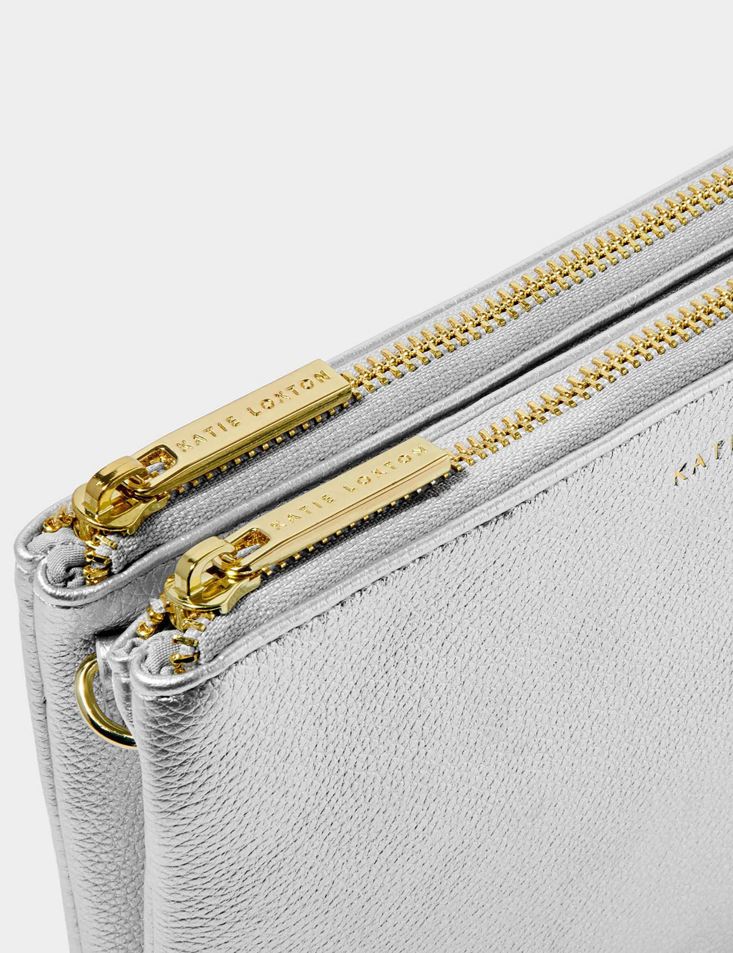 Faux Leather Metallic Duo Pouch Purse 3 of 5