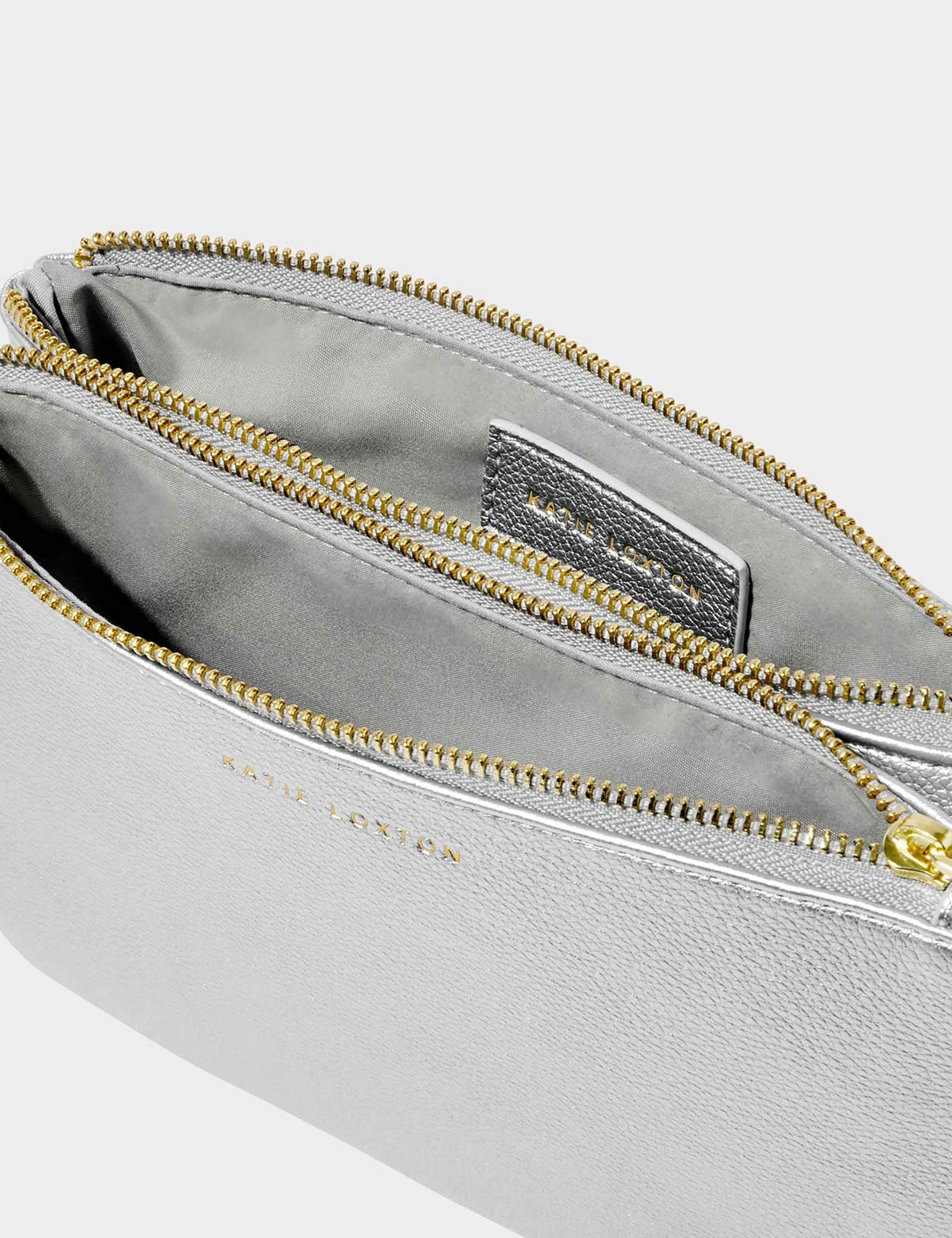 Faux Leather Metallic Duo Pouch Purse 4 of 5