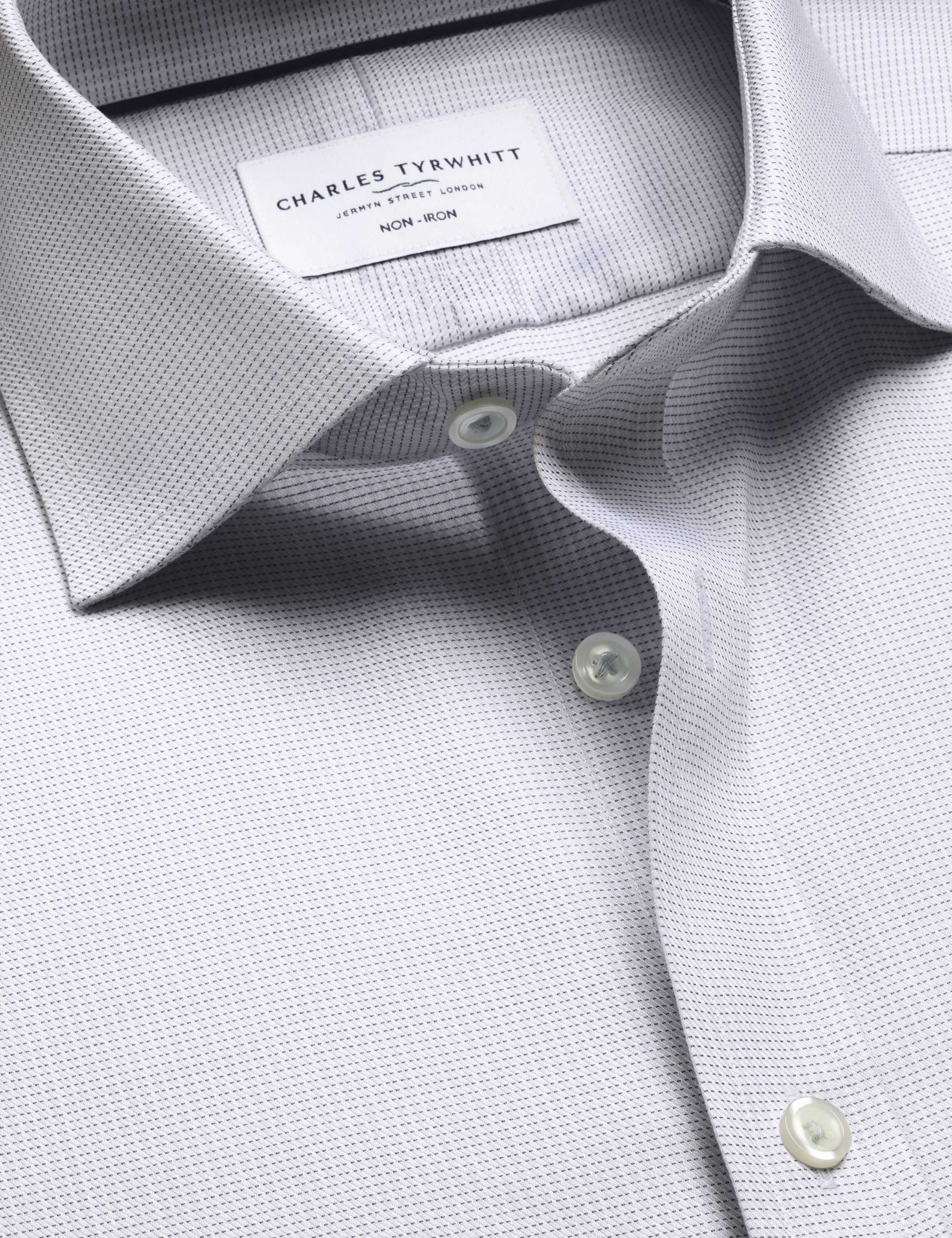 Slim Fit Non Iron Pure Cotton Textured Shirt 3 of 6