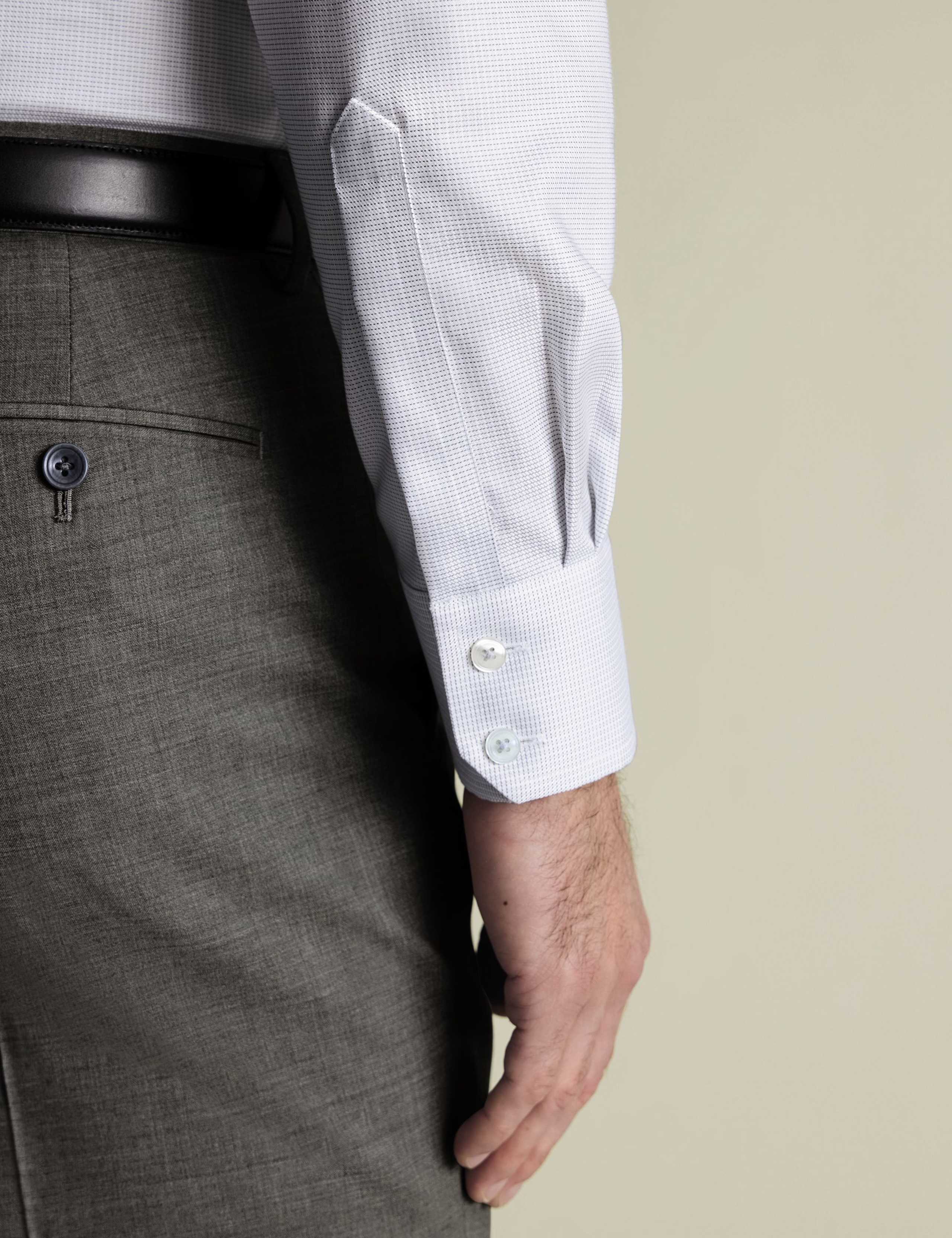 Slim Fit Non Iron Pure Cotton Textured Shirt 4 of 6