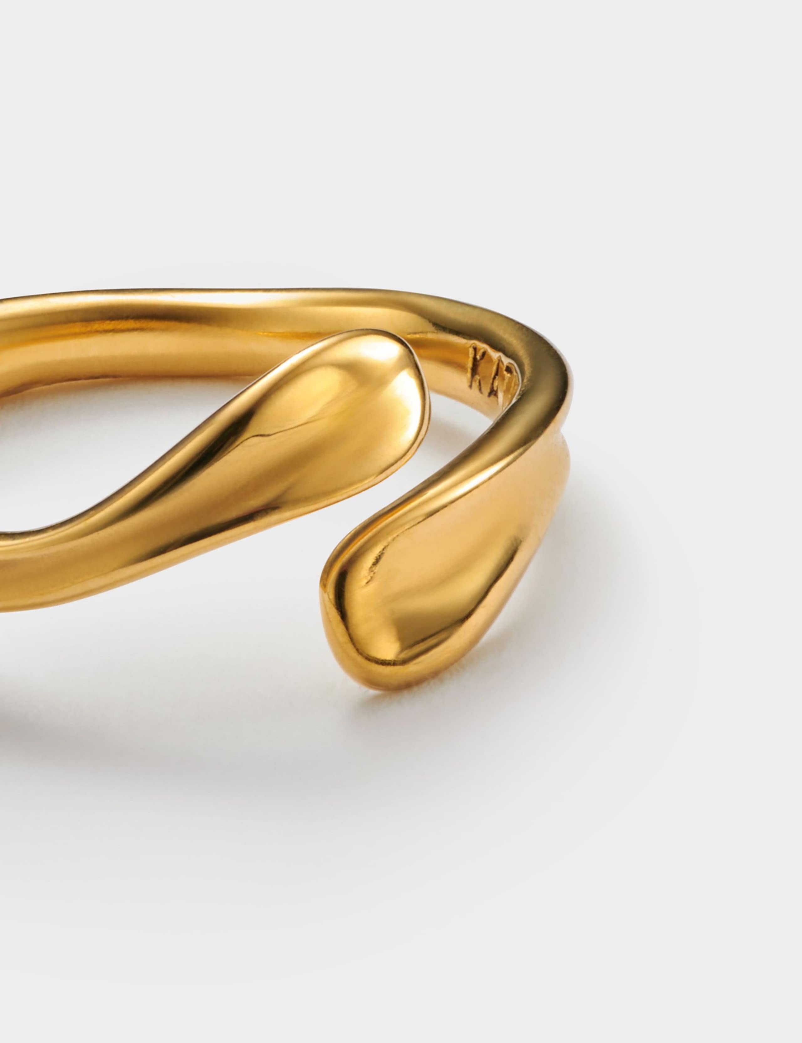 Gold Coated Molten Wrap Waterproof Ring 3 of 6