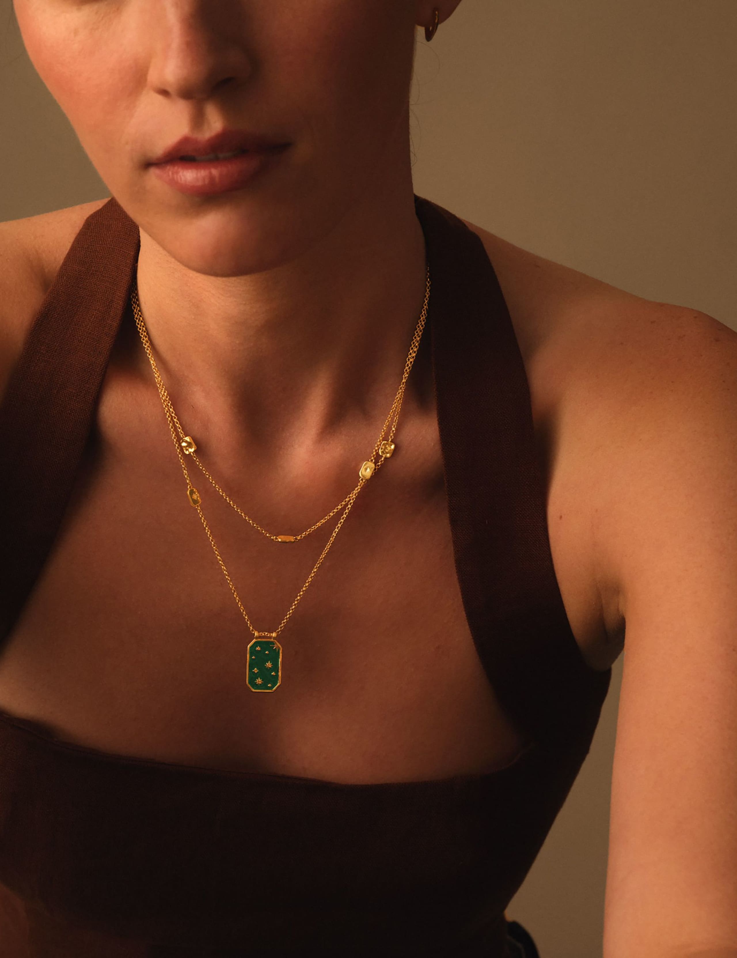 Gold Coated Night Sky Waterproof Necklace 5 of 6