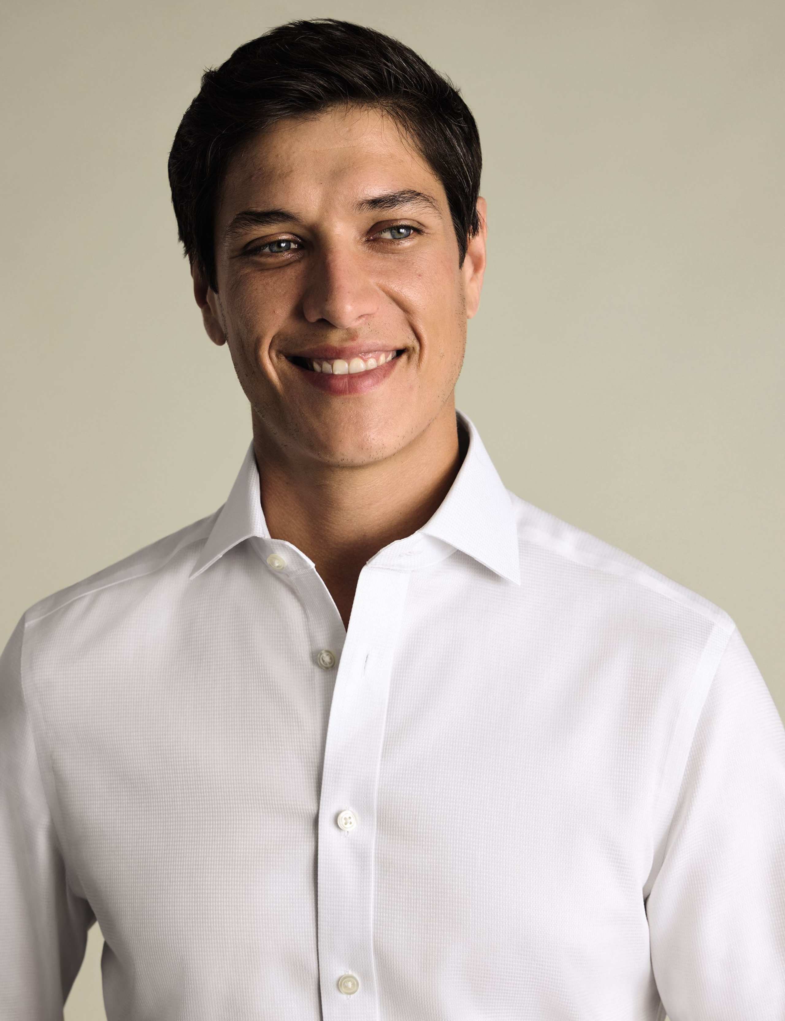 Slim Fit Non Iron Pure Cotton Textured Shirt 2 of 5